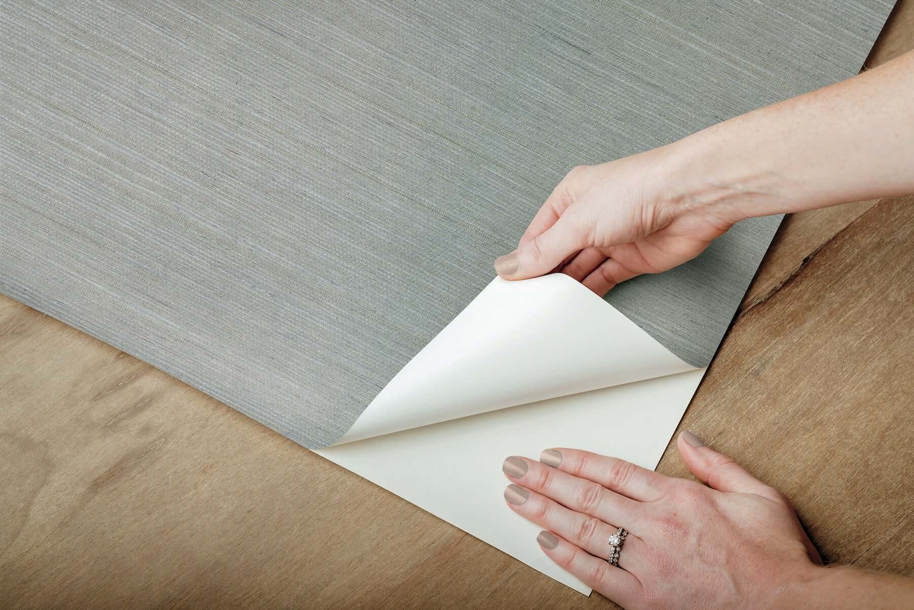 natural-grasscloth-peel-stick-wallpaper-slate-york-wallcoverings-psw1590rl - York Wallcoverings Wallpaper