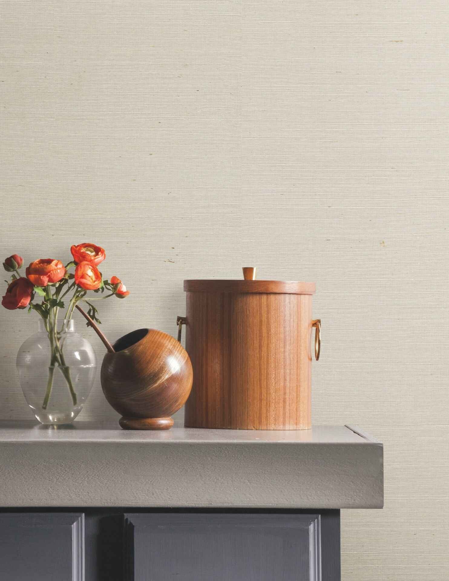 Natural Sisal White Peel & Stick Grasscloth Wallpaper - York Wallcoverings - PSW1595RL - York Wallcoverings Wallpaper
