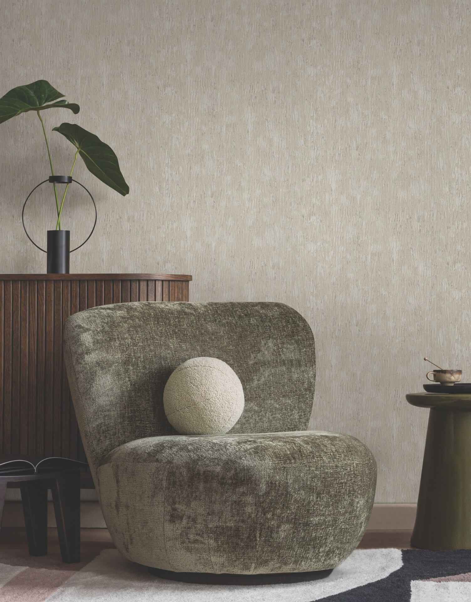 Gilded Plume Warm Grey Wallpaper - York Wallcoverings - FM1003 - York Wallcoverings Wallpaper
