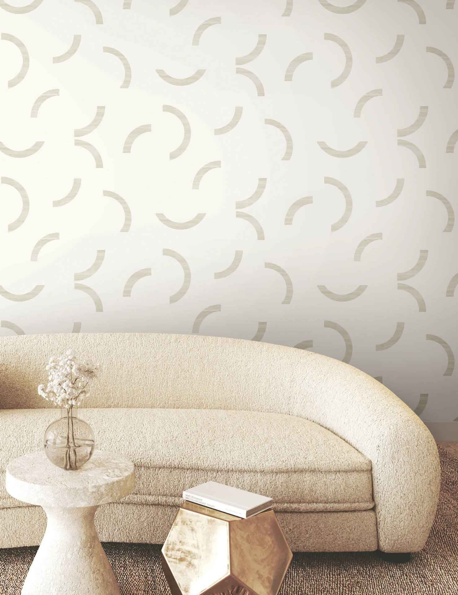 Lunula Ivory Wallpaper - York Wallcoverings - FM1025 - York Wallcoverings Wallpaper