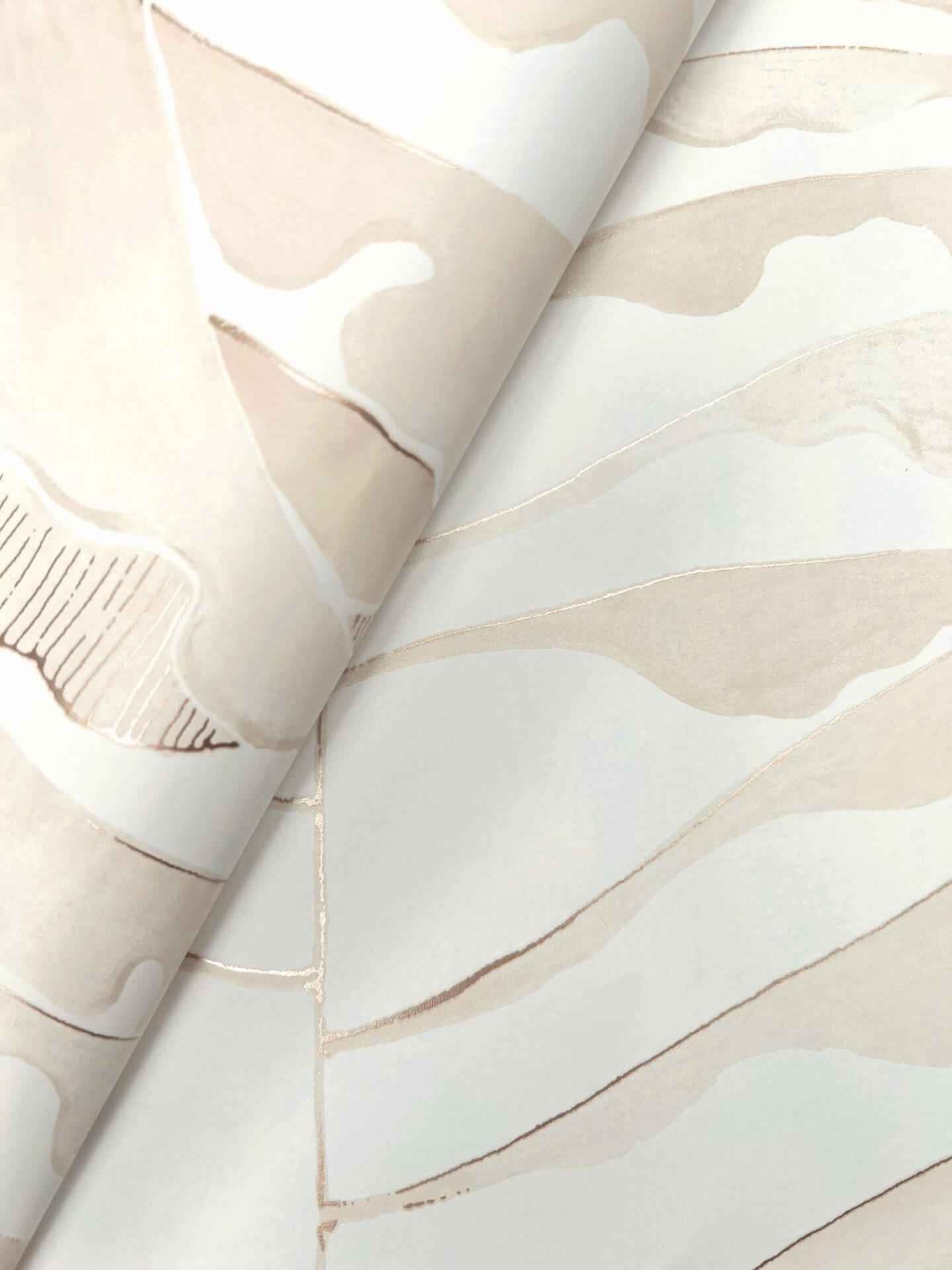 Leaf Column Taupe Wallpaper - York Wallcoverings - FM1041 - York Wallcoverings Wallpaper