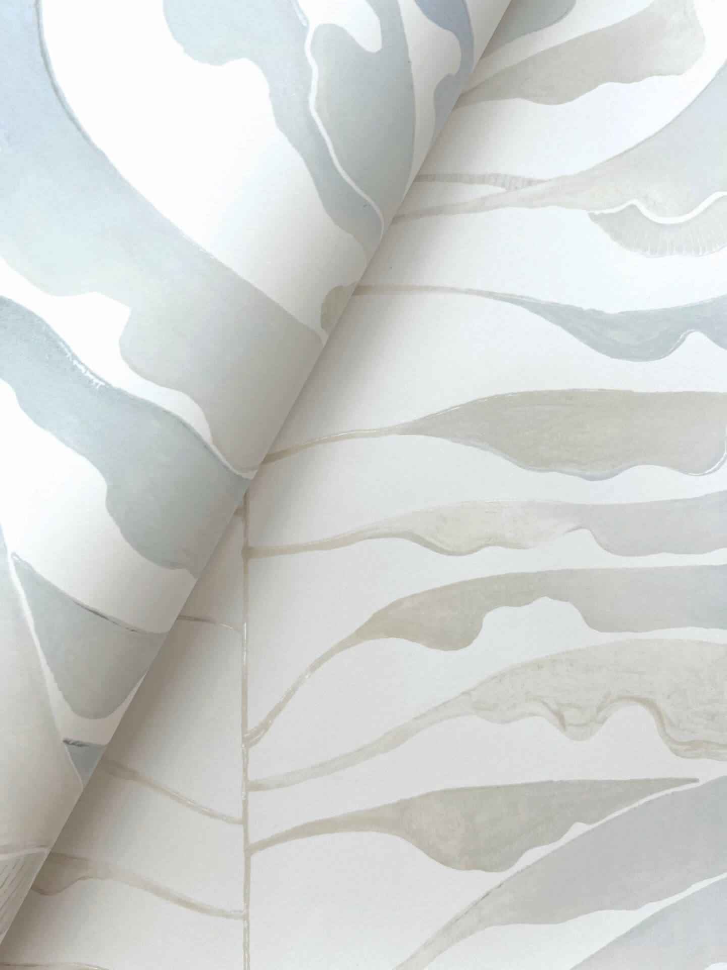 Leaf Column Spa Blue Wallpaper - York Wallcoverings - FM1046 - York Wallcoverings Wallpaper