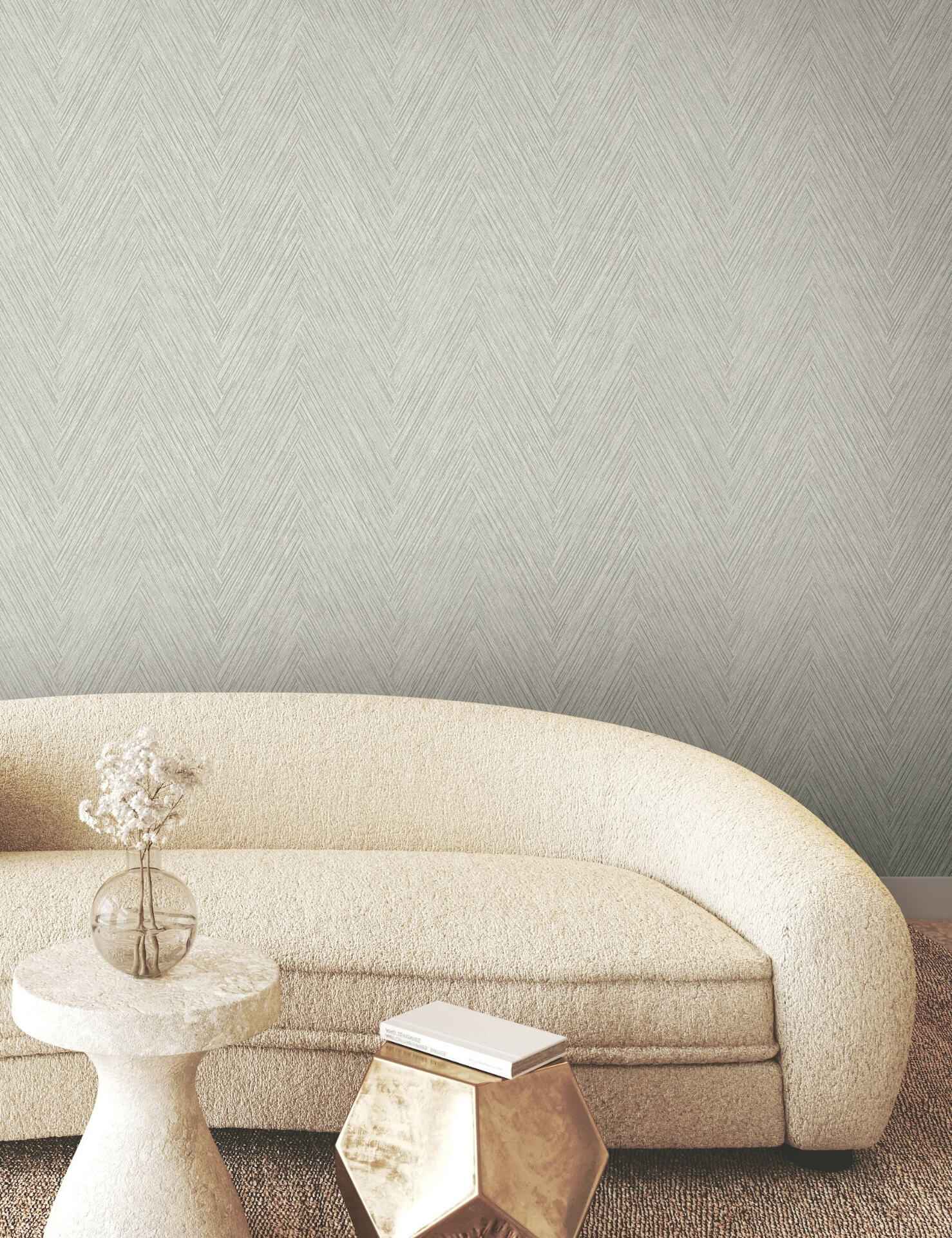 Thatched Chevron Dove Wallpaper - York Wallcoverings - FM1055 - York Wallcoverings Wallpaper