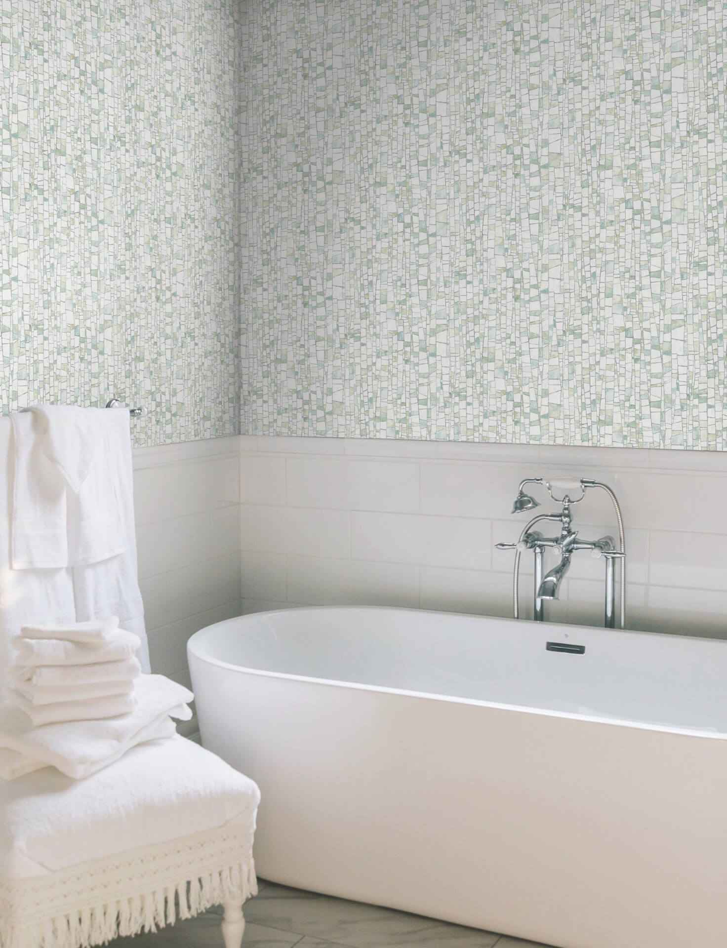 Kaleidoscopic Green Wallpaper - York Wallcoverings - FM1084 - York Wallcoverings Wallpaper