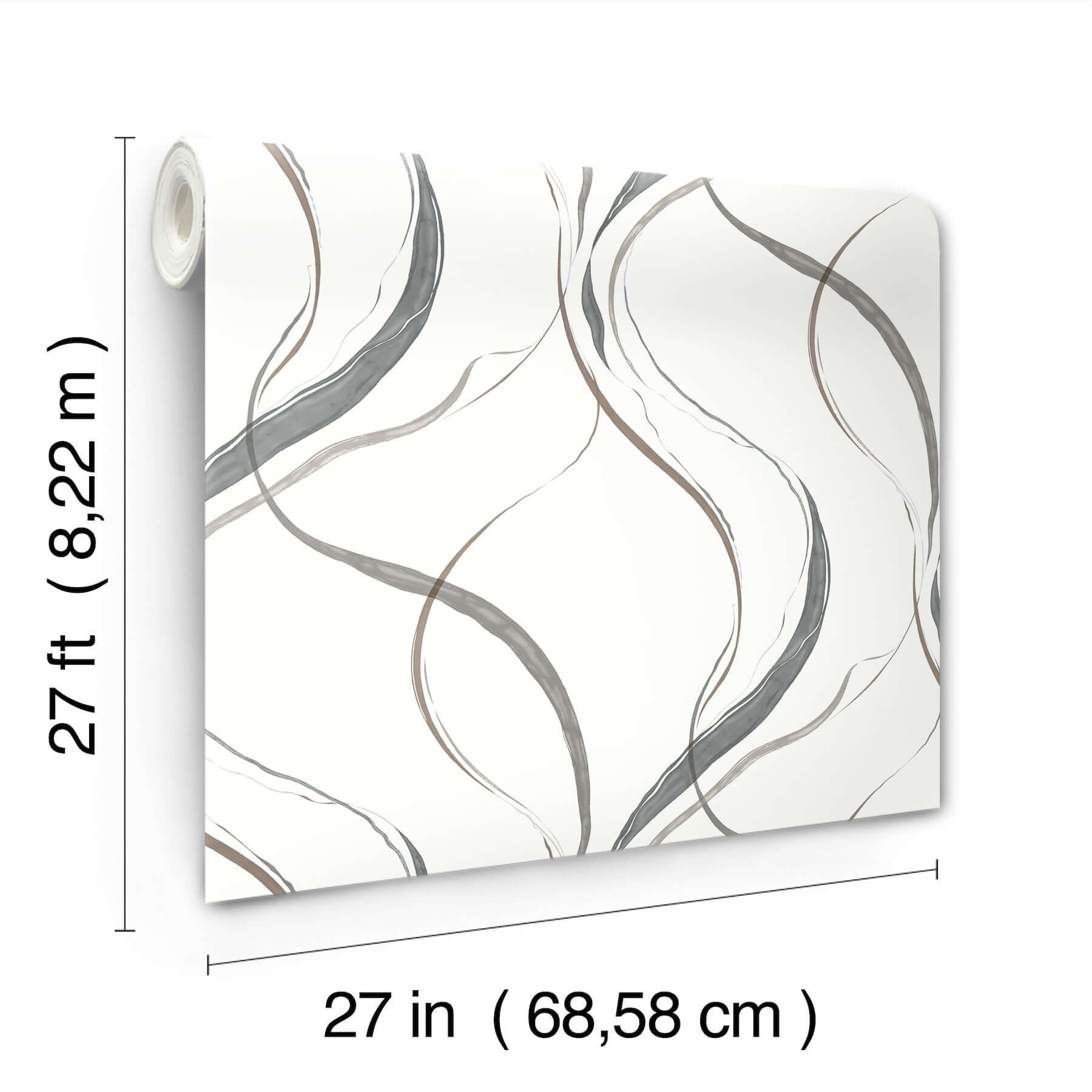 ink-flow-black-cocoa-wallpaper-york-wallcoverings-fm1092 - York Wallcoverings Wallpaper