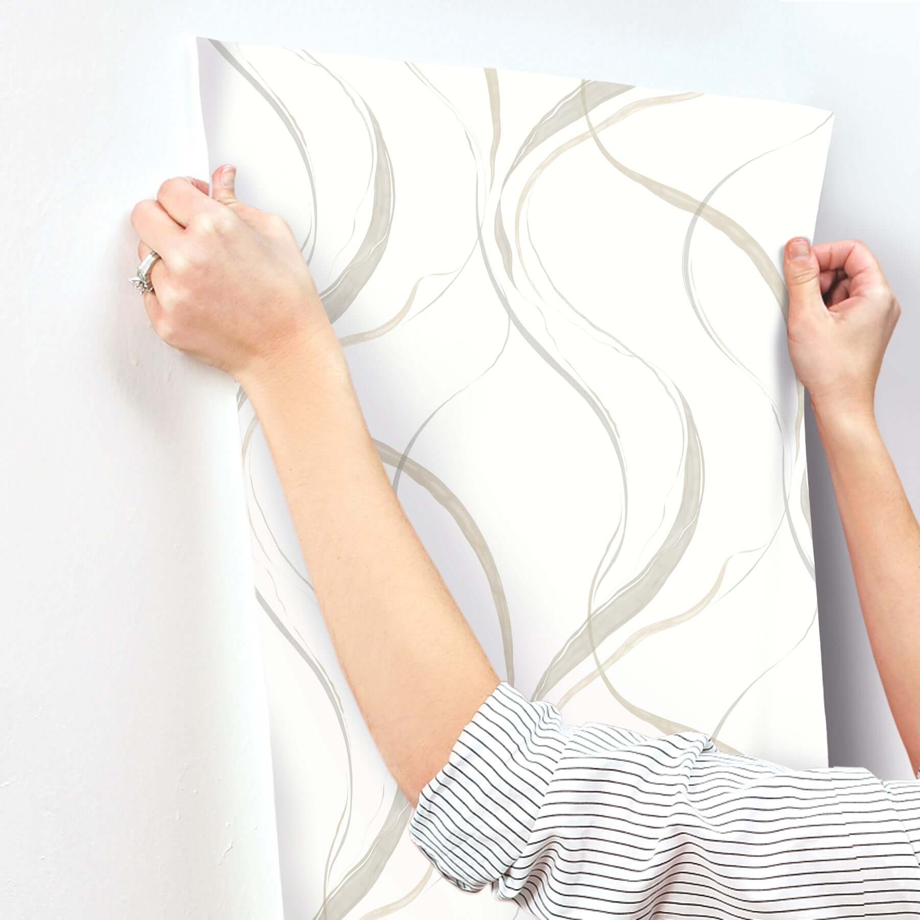 ink-flow-neutral-wallpaper-york-wallcoverings-fm1093 - York Wallcoverings Wallpaper