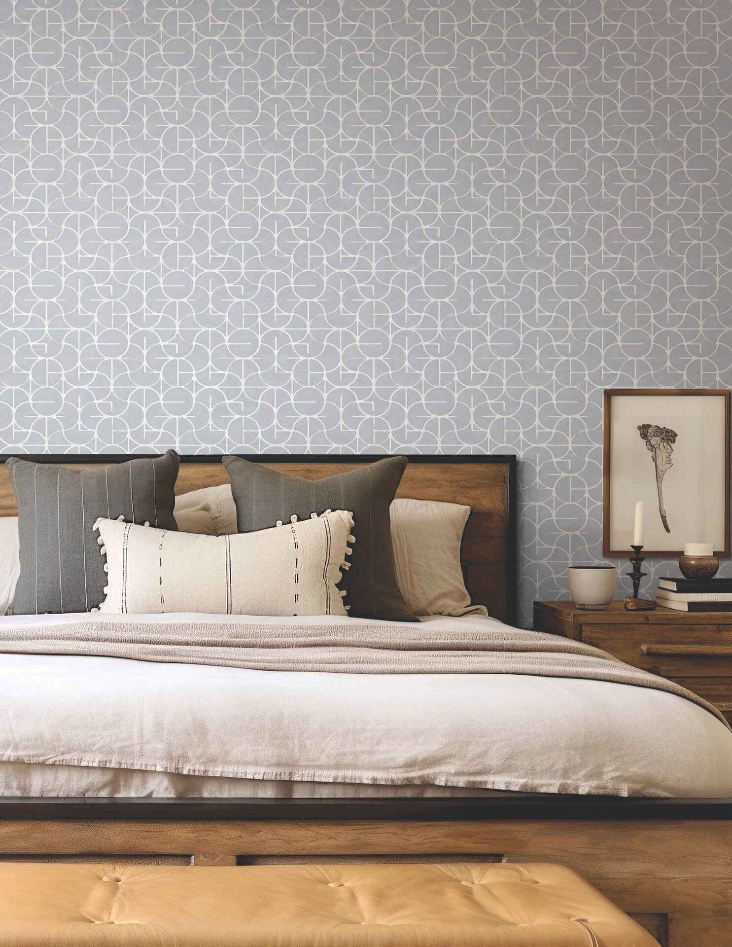 Looking Glass Chambray Wallpaper - York Wallcoverings - FM1106