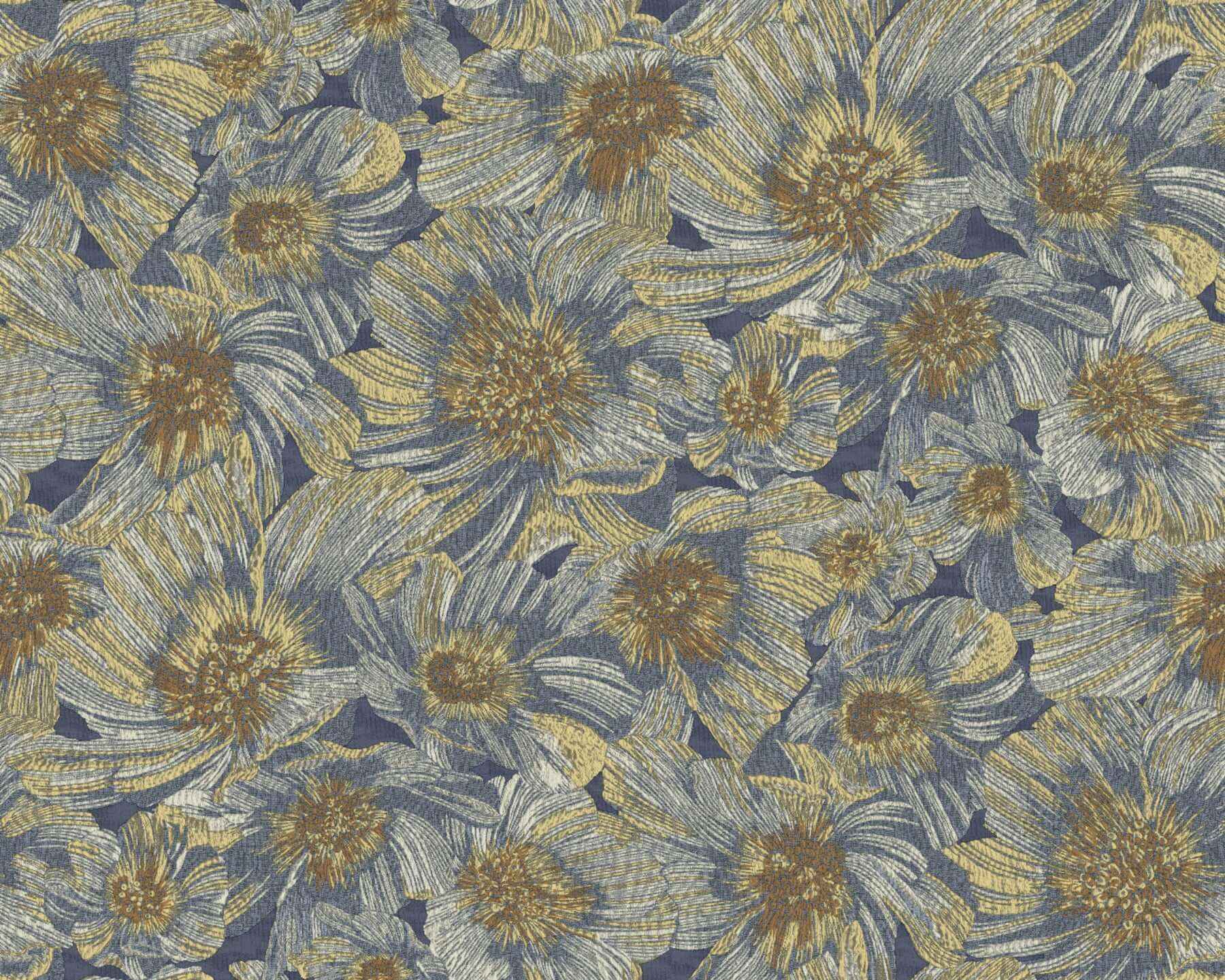 Anemoni Blue Wallpaper - York Wallcoverings - MI10501