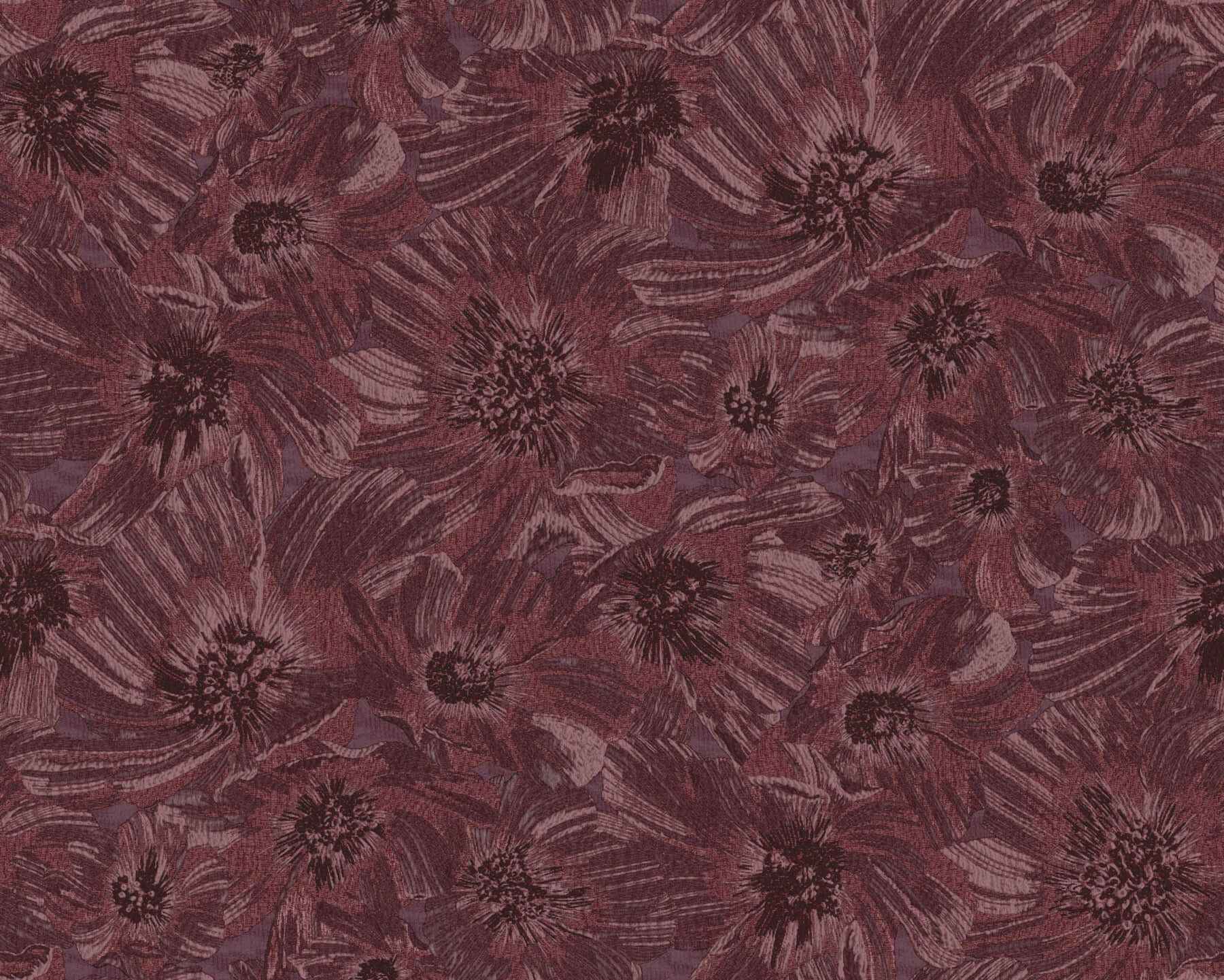 Anemoni Burgundy Wallpaper - York Wallcoverings - MI10505 - York Wallcoverings Wallpaper