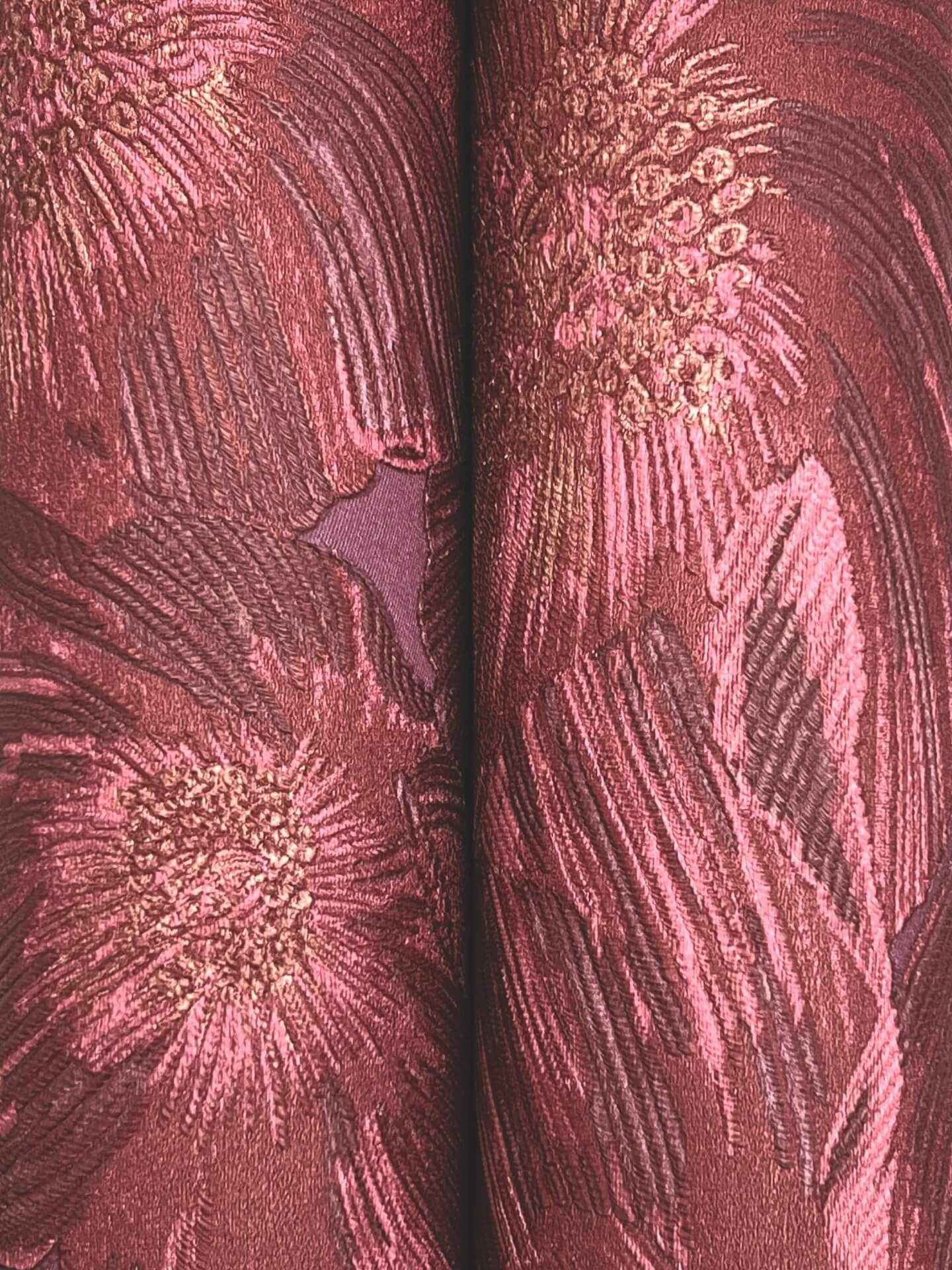 Anemoni Burgundy Wallpaper - York Wallcoverings - MI10505 - York Wallcoverings Wallpaper
