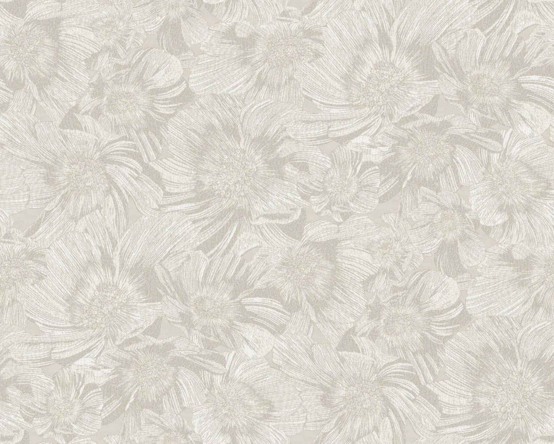 Anemoni White Wallpaper - York Wallcoverings - MI10502