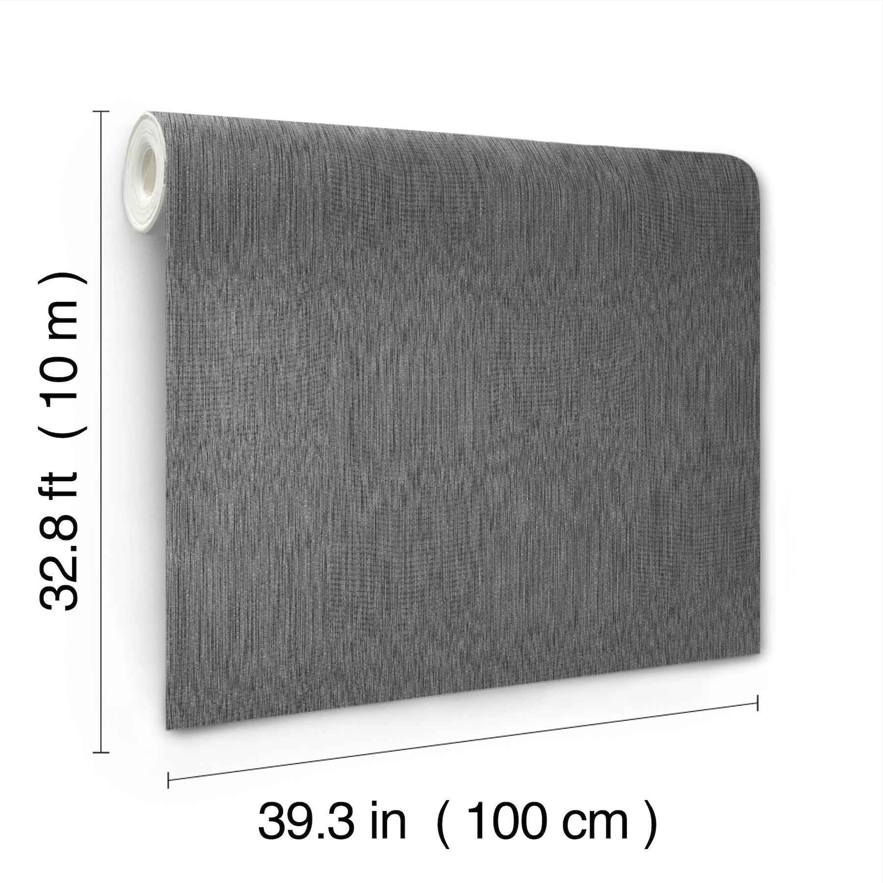 Linen Charcoal Wallpaper - York Wallcoverings - MI10595 - York Wallcoverings Wallpaper
