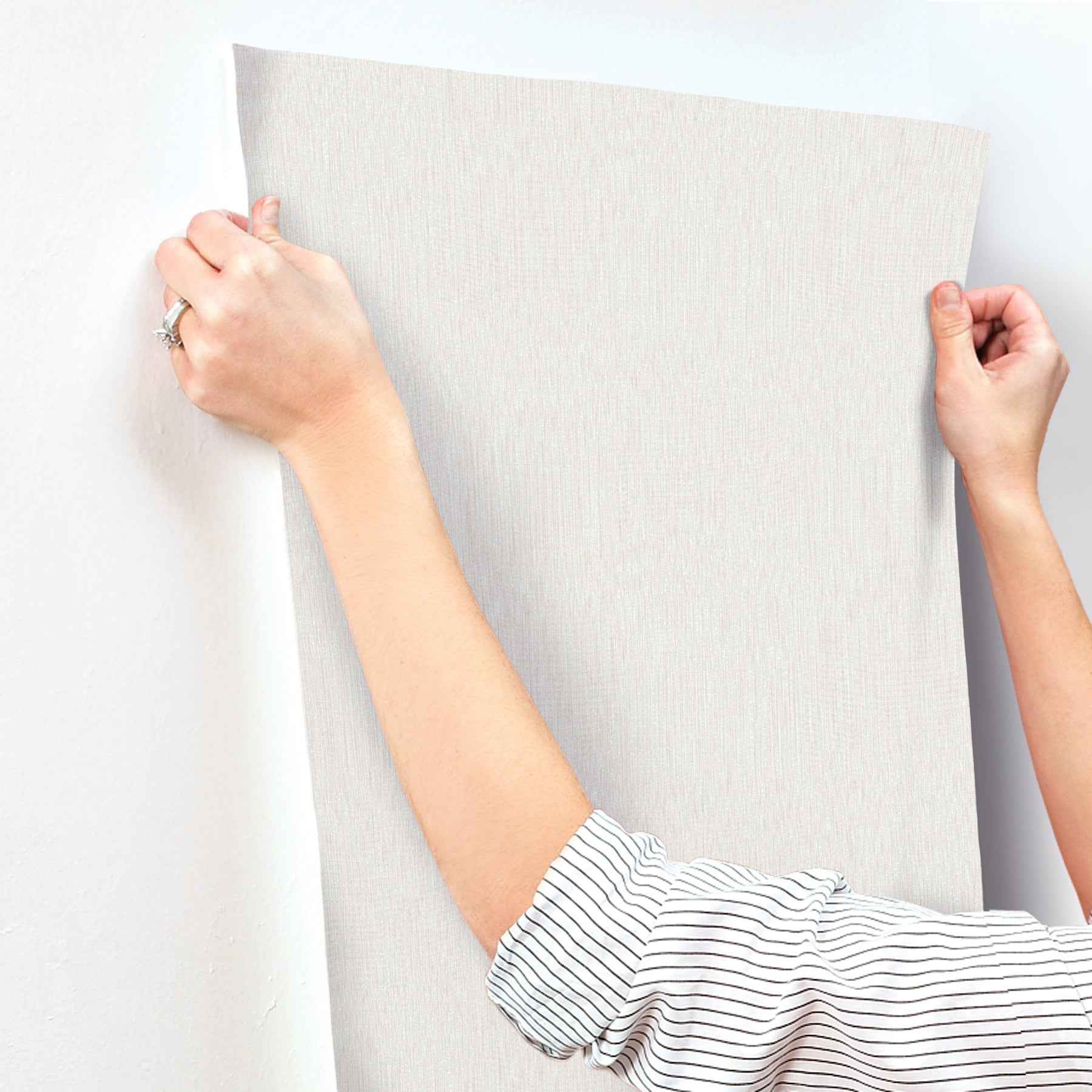 Linen Light Grey Wallpaper - York Wallcoverings - MI10594 - York Wallcoverings Wallpaper