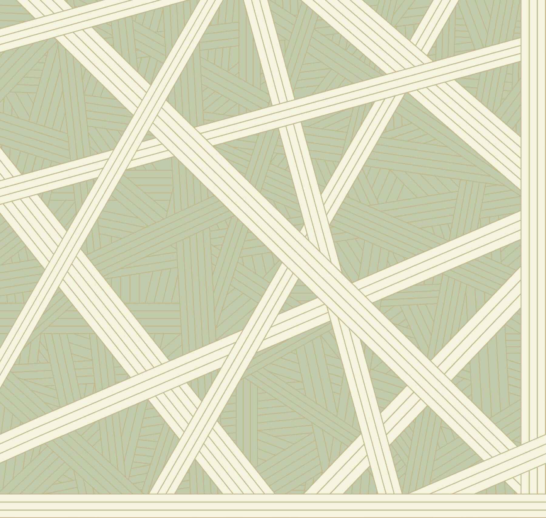 Nastri Green Wallpaper - York Wallcoverings - MI10563