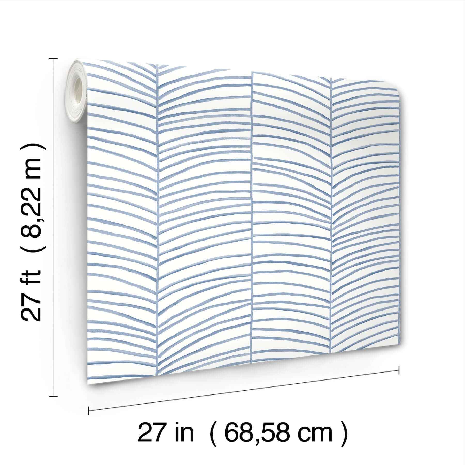 Cascade Palm Chevron Sea Wallpaper - York Wallcoverings - MT5672 - York Wallcoverings Wallpaper