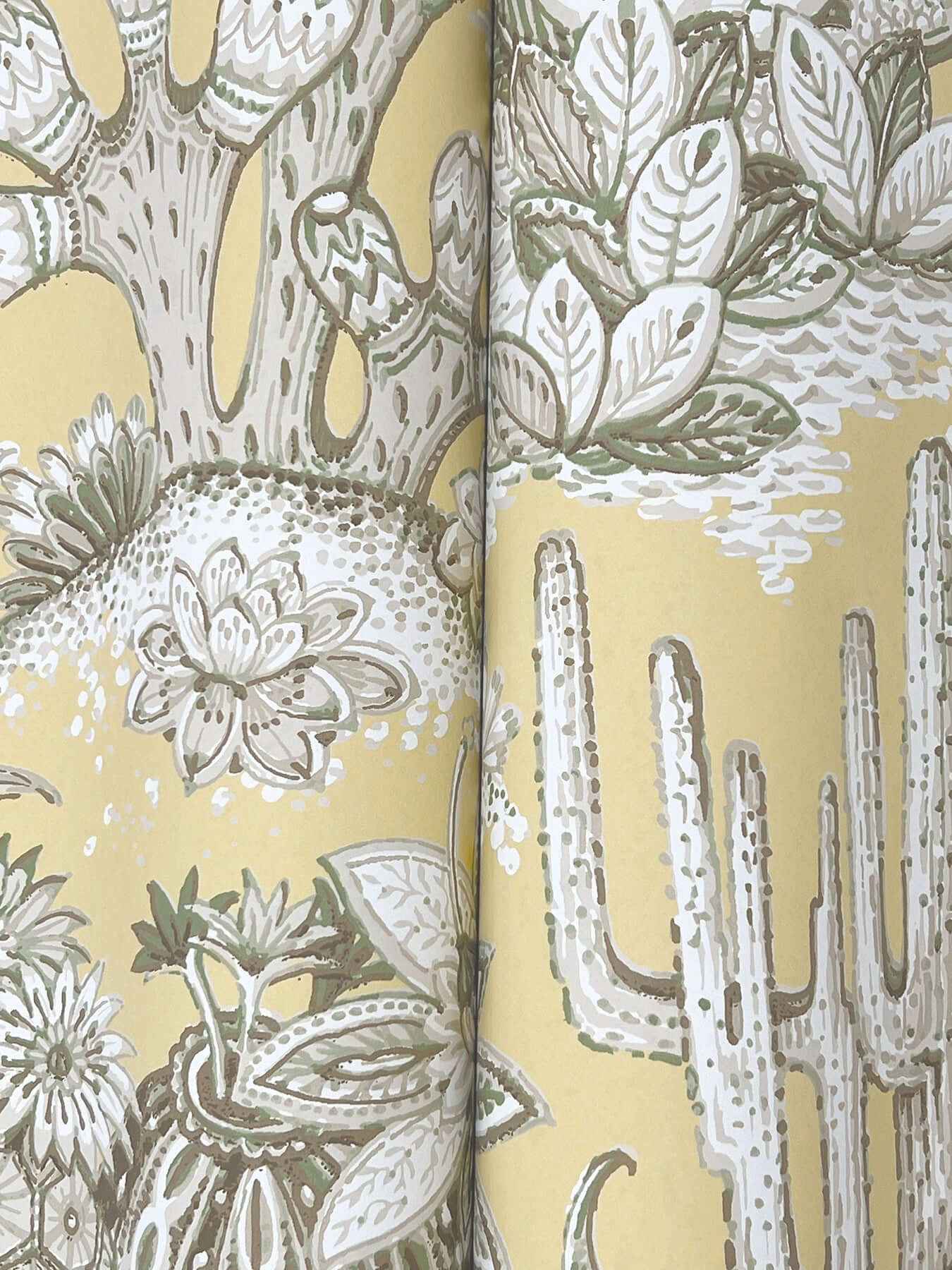 Lotus Land Cacti Sunshine Wallpaper - York Wallcoverings - MT5635 - York Wallcoverings Wallpaper