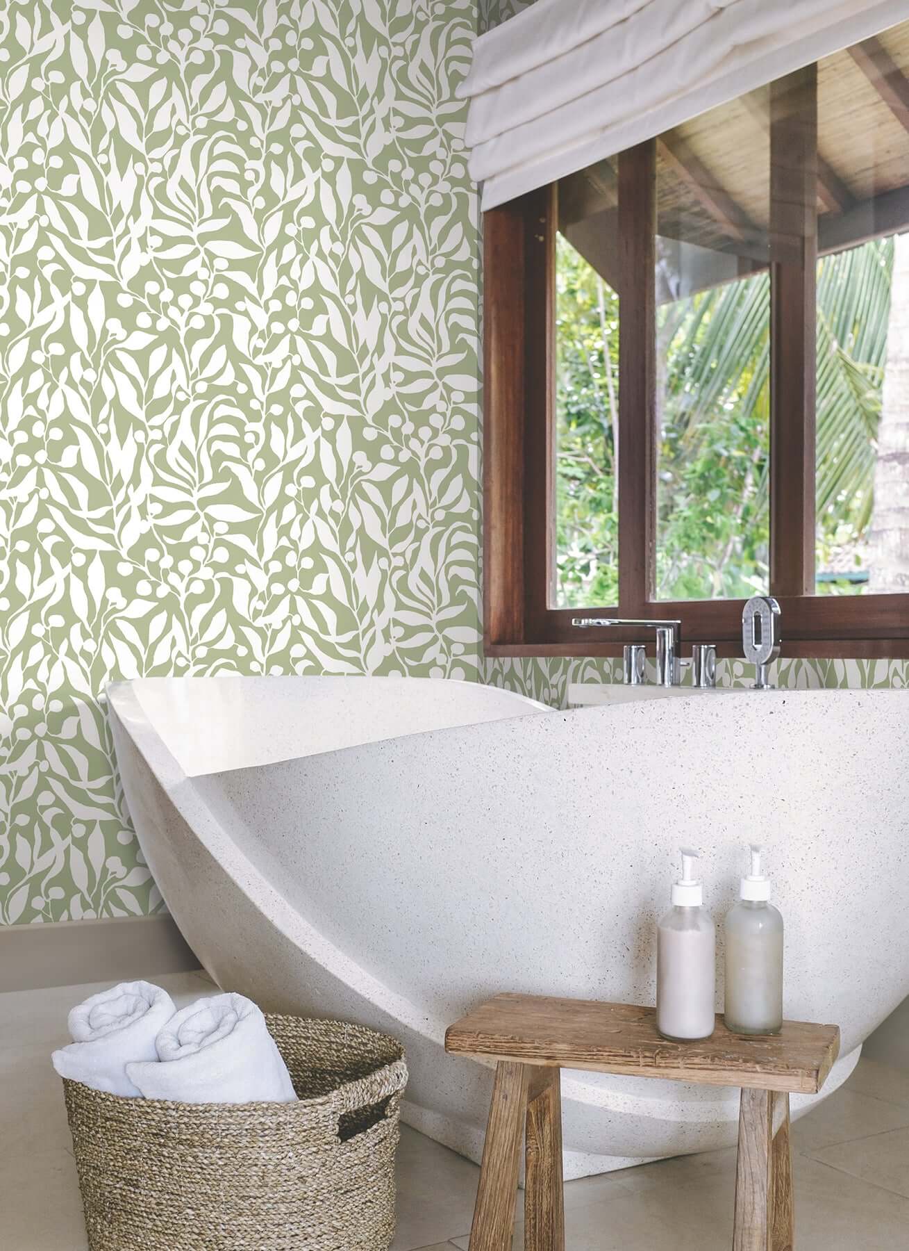 olive-mill-palm-wallpaper-york-wallcoverings-mt5614 - York Wallcoverings Wallpaper
