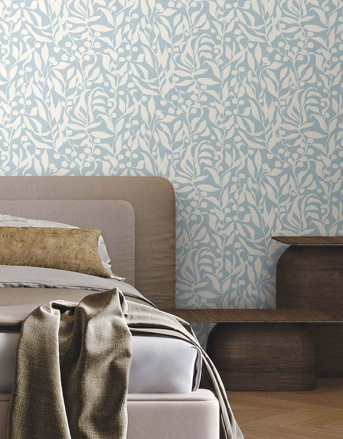 Olive Mill Sky Blue Wallpaper - York Wallcoverings - MT5612
