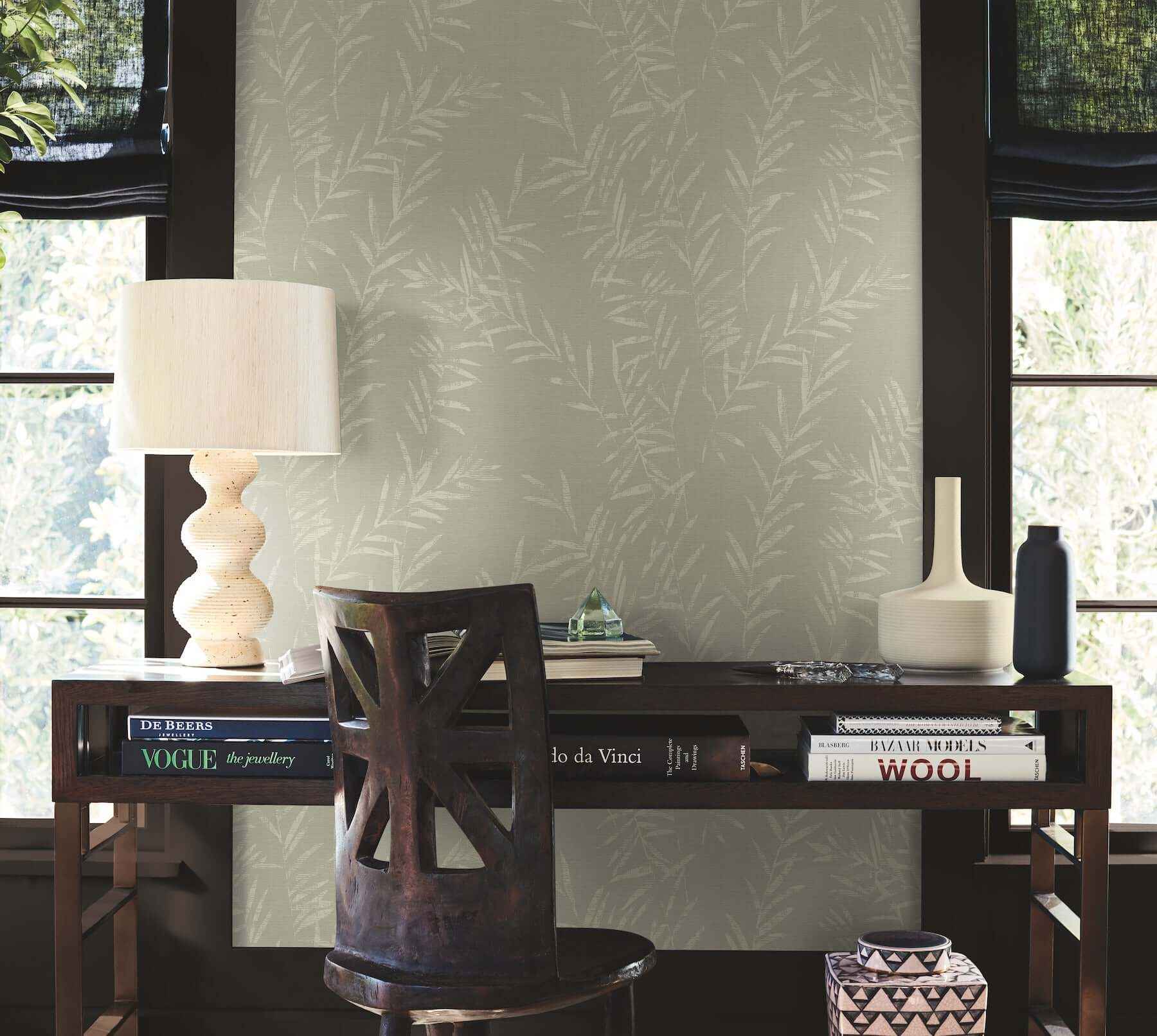 Allerton Bamboo Taupe Wallpaper - York Wallcoverings - AB3062 - York Wallcoverings Wallpaper