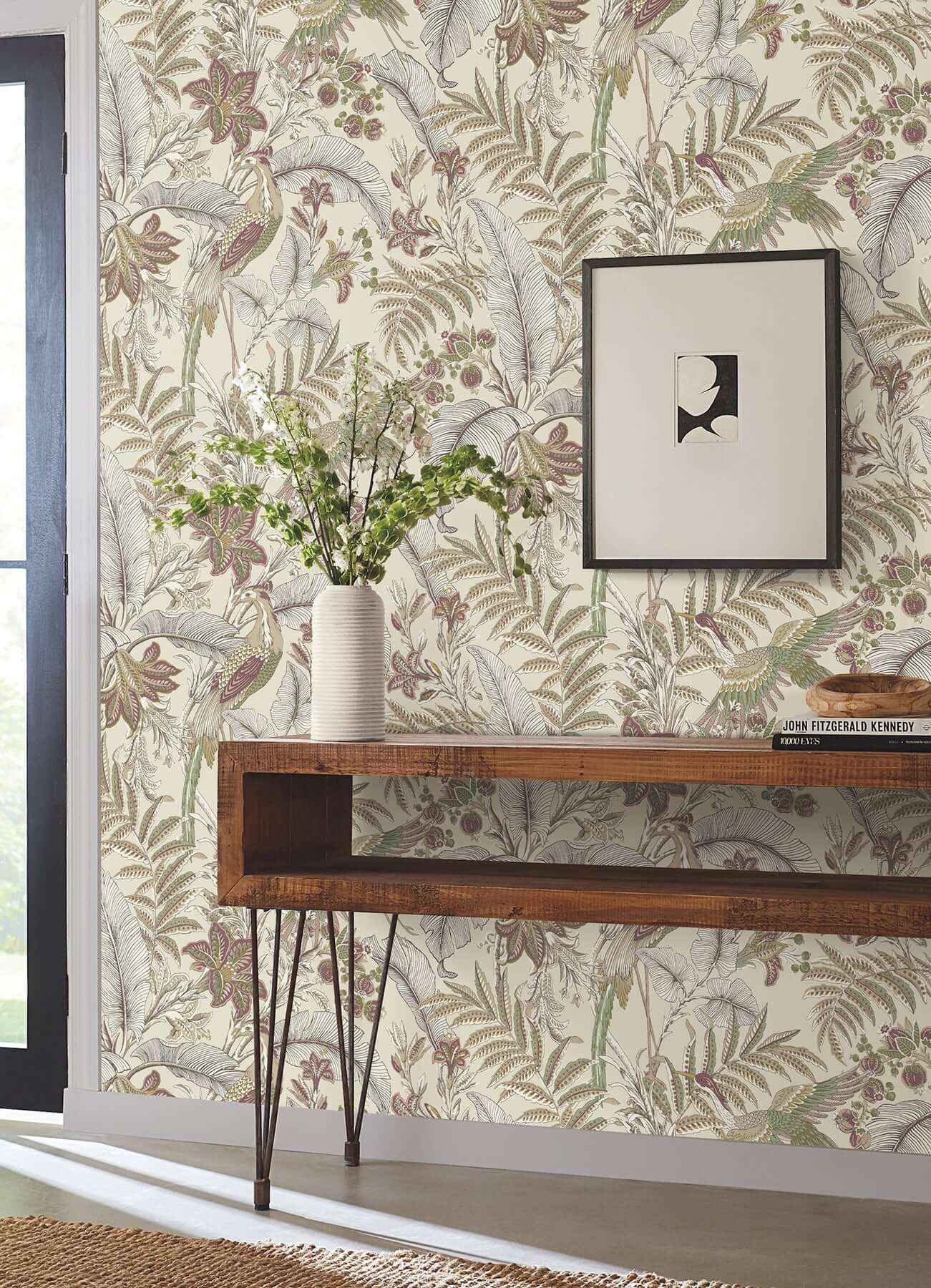 Heronwood Mulberry Wallpaper - York Wallcoverings - AB3101 - York Wallcoverings Wallpaper