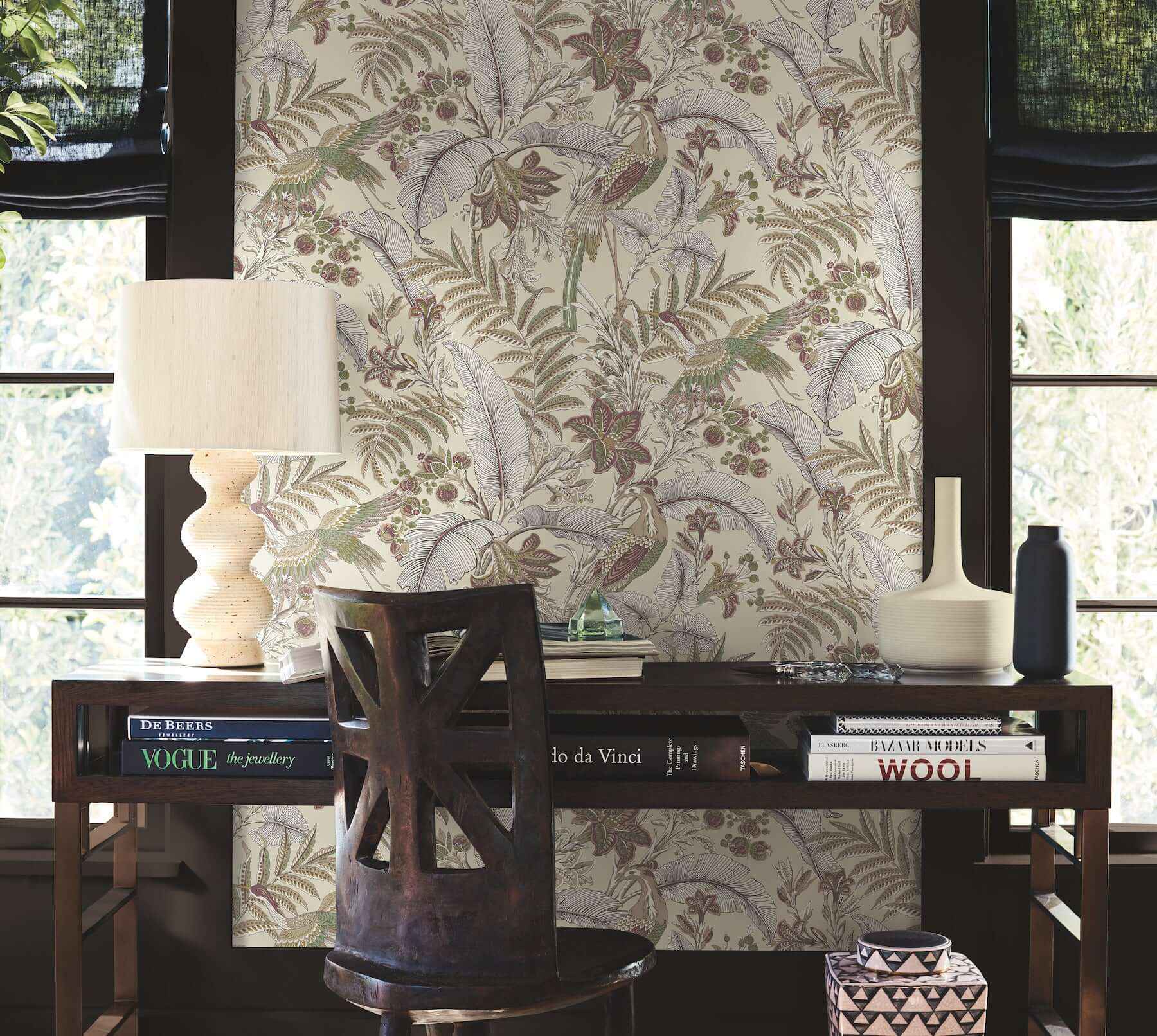 Heronwood Mulberry Wallpaper - York Wallcoverings - AB3101 - York Wallcoverings Wallpaper