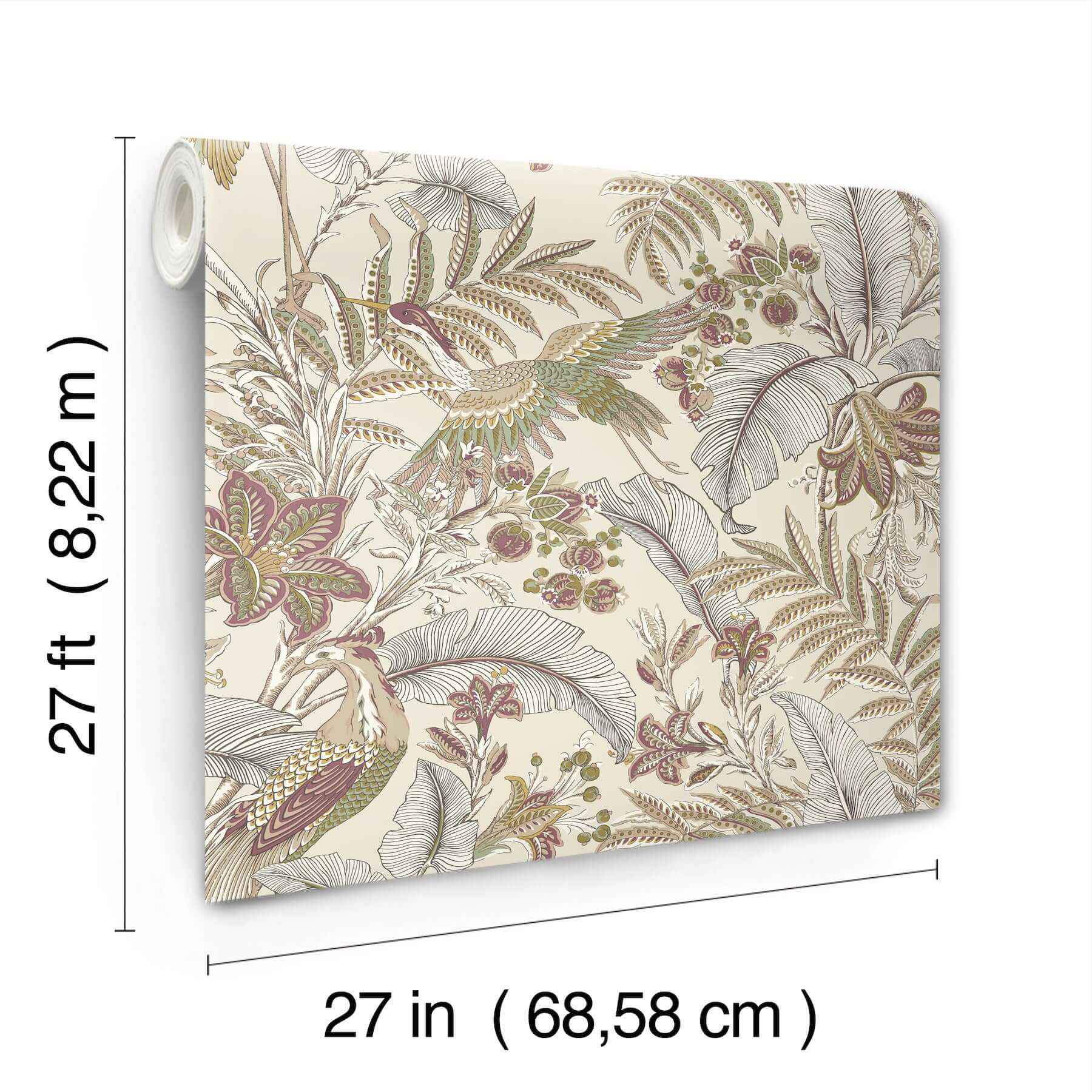Heronwood Mulberry Wallpaper - York Wallcoverings - AB3101 - York Wallcoverings Wallpaper