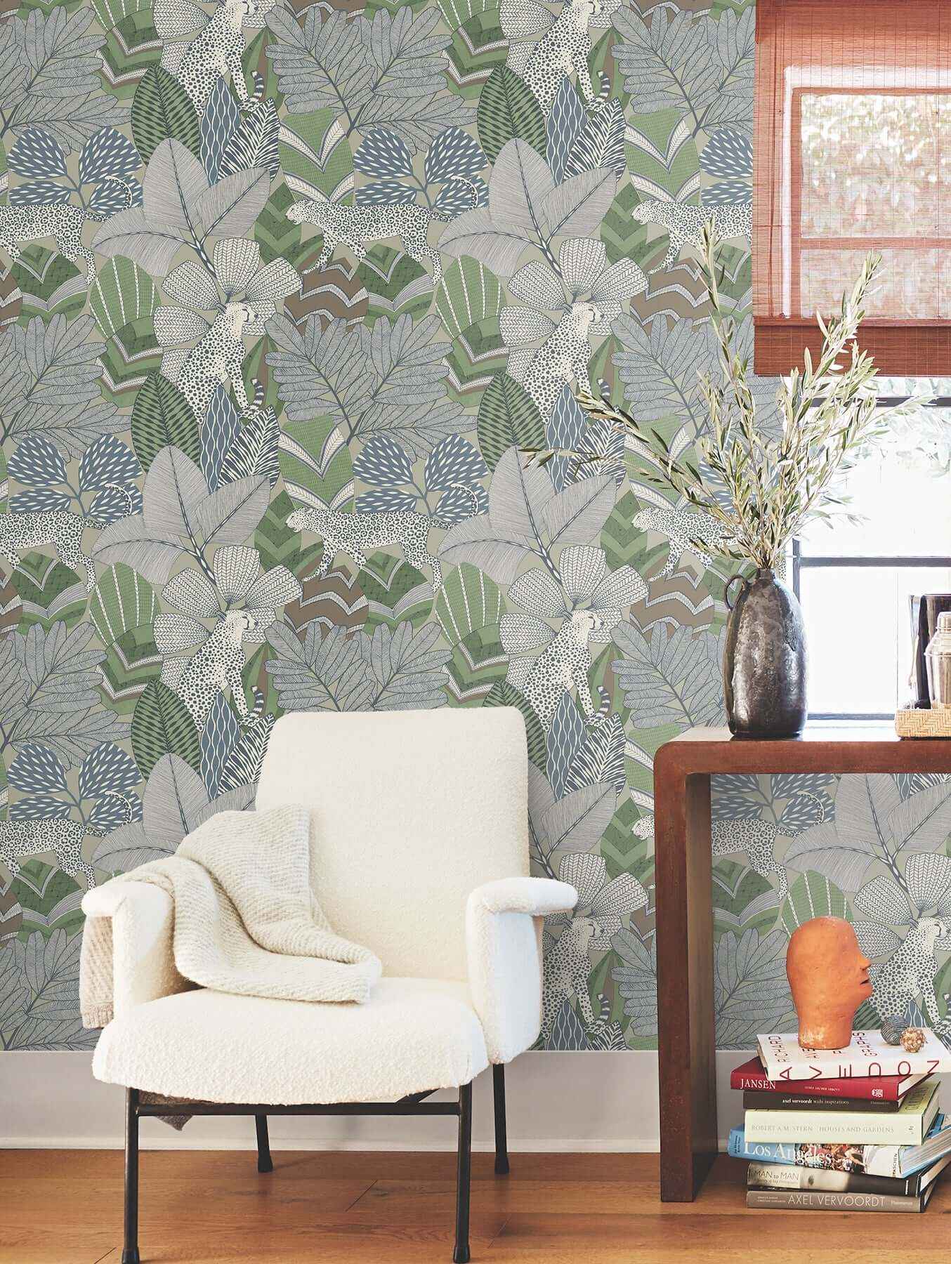 Namiri Blue Wallpaper - York Wallcoverings - AB3115 - York Wallcoverings Wallpaper