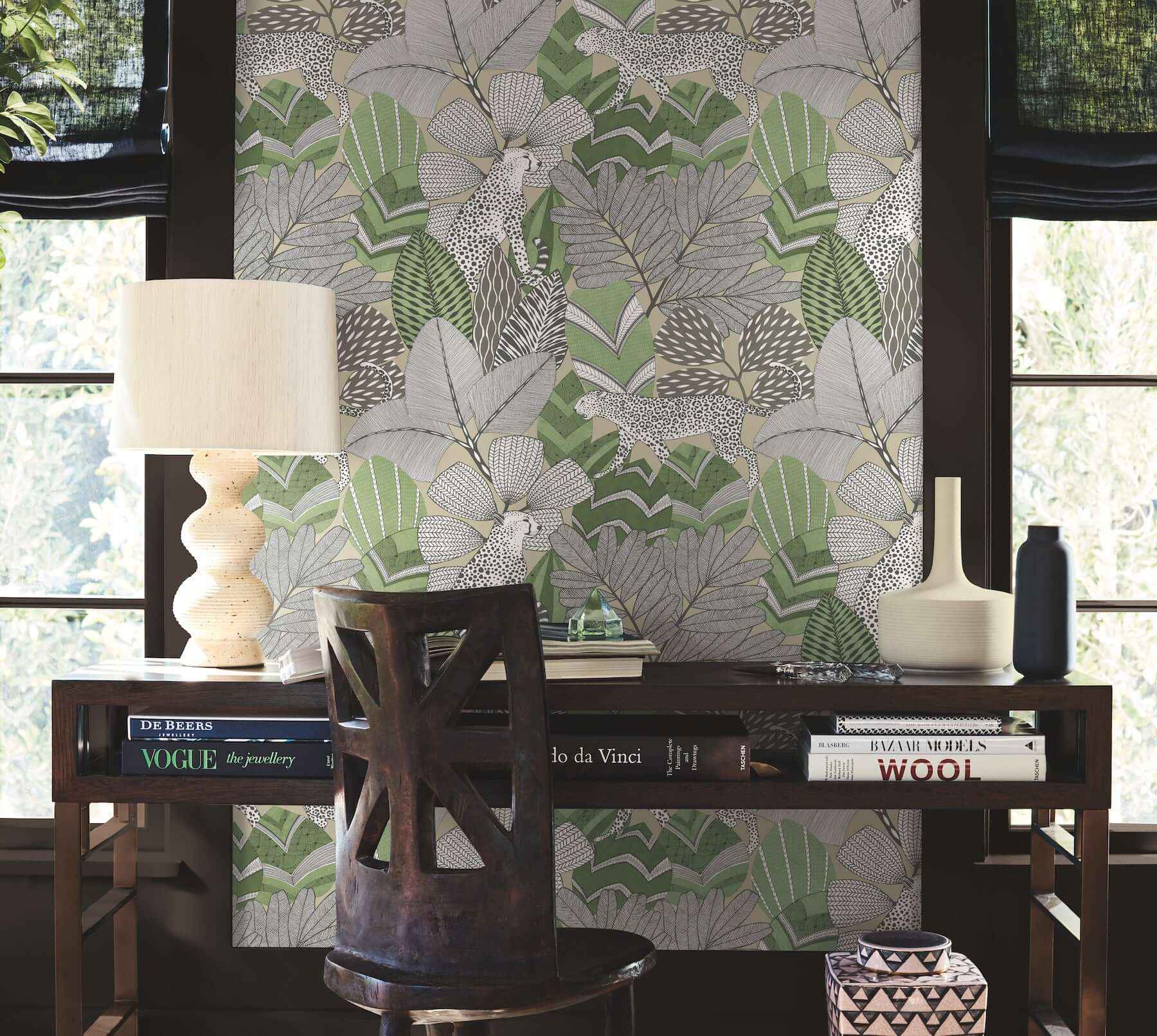 Namiri Green Wallpaper - York Wallcoverings - AB3114 - York Wallcoverings Wallpaper
