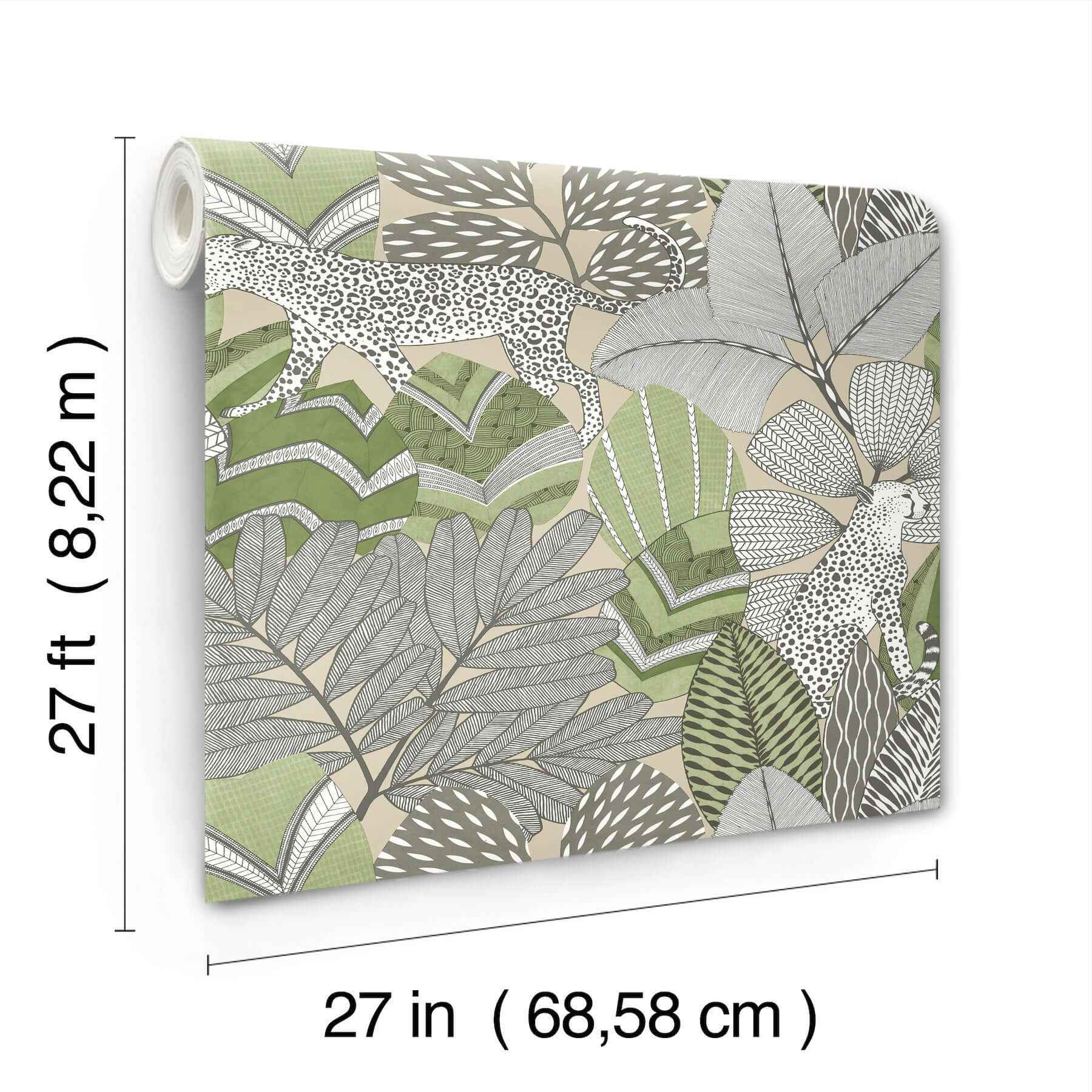 Namiri Green Wallpaper - York Wallcoverings - AB3114 - York Wallcoverings Wallpaper