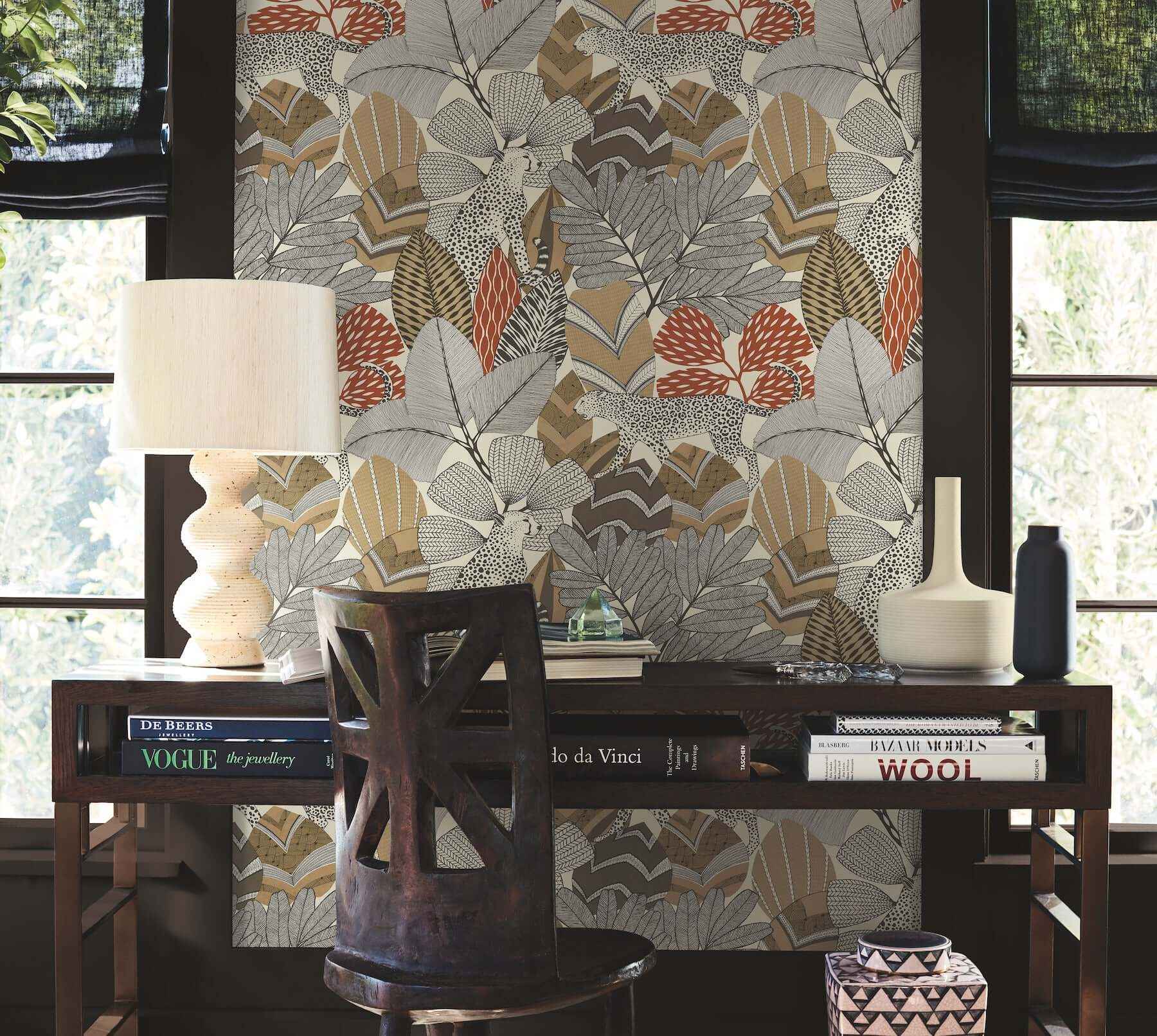 Namiri Ochre Wallpaper - York Wallcoverings - AB3111 - York Wallcoverings Wallpaper