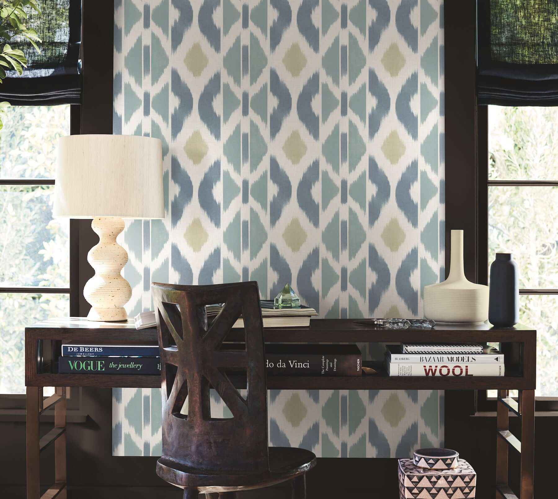 Patan Denim Wallpaper - York Wallcoverings - AB3094 - York Wallcoverings Wallpaper