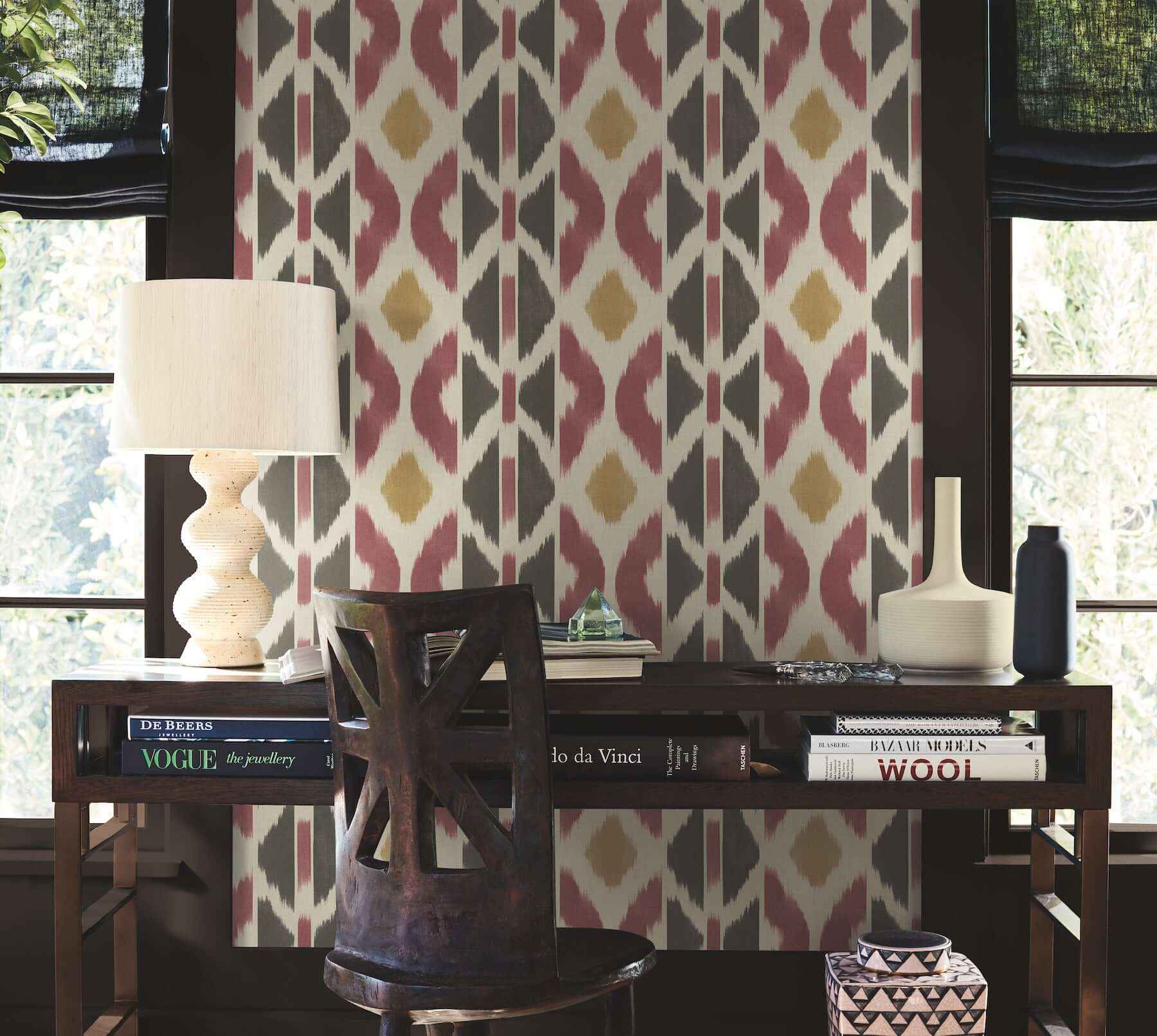 Patan Ruby Wallpaper - York Wallcoverings - AB3091 - York Wallcoverings Wallpaper