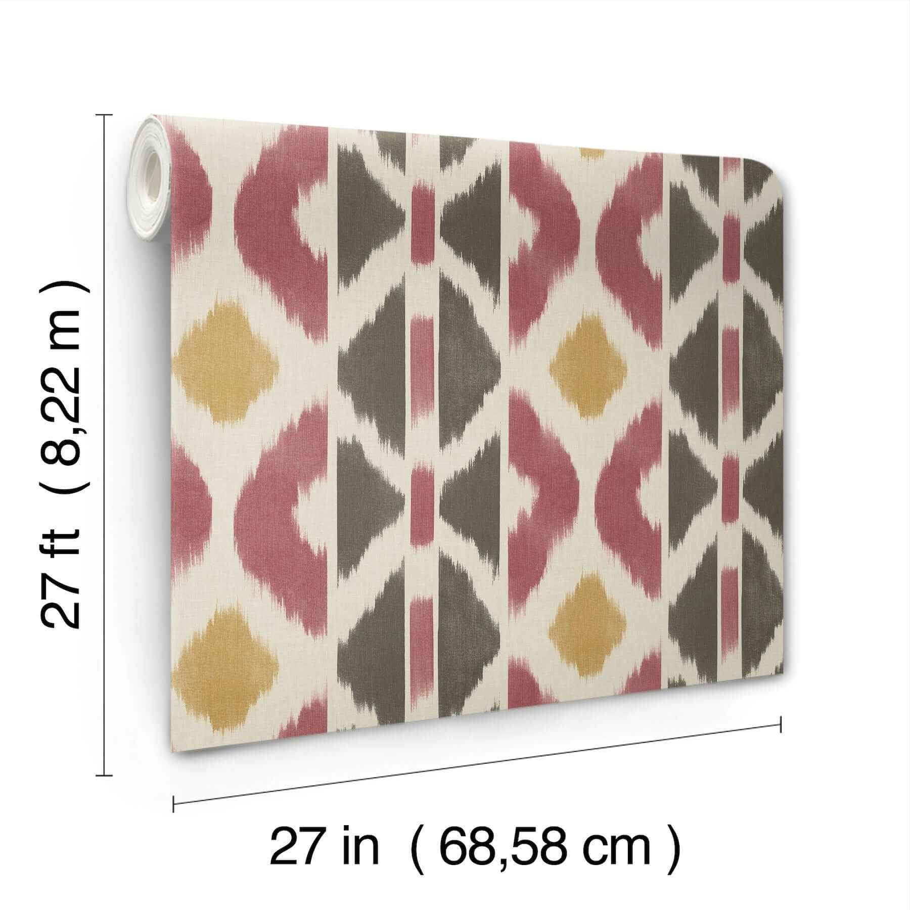 Patan Ruby Wallpaper - York Wallcoverings - AB3091 - York Wallcoverings Wallpaper