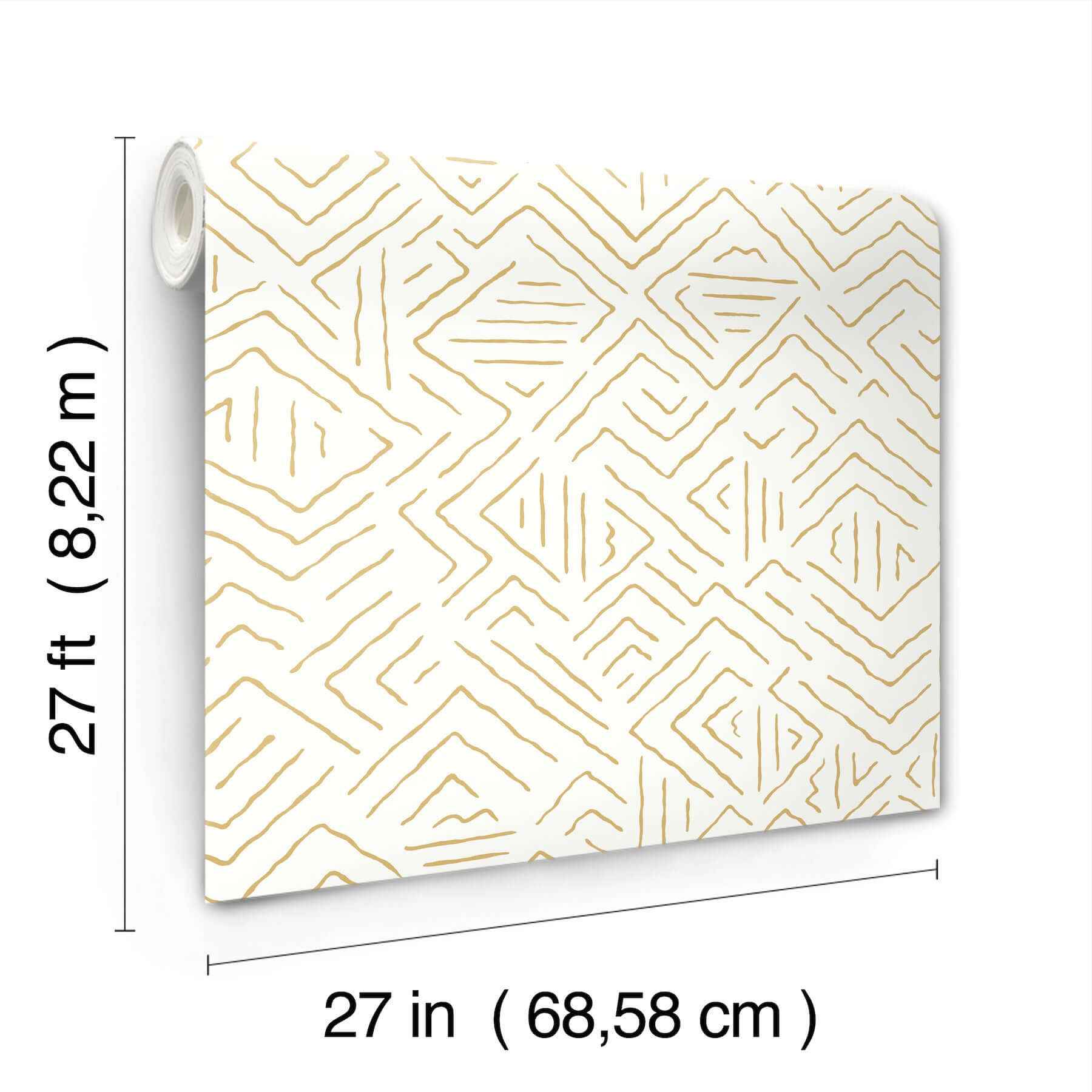 Sirih Ochre Wallpaper - York Wallcoverings - AB3084 - York Wallcoverings Wallpaper