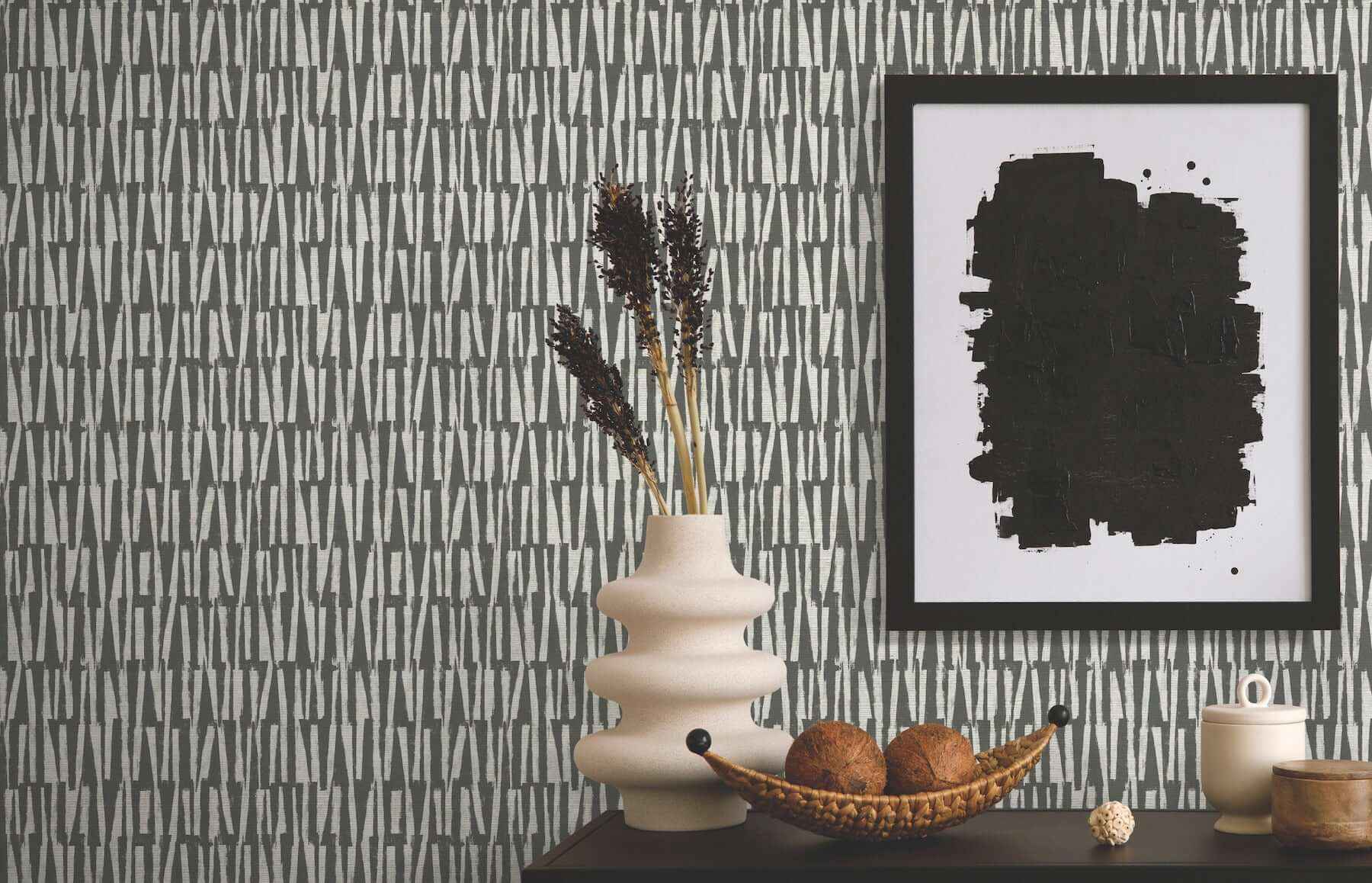 Thatched Black Wallpaper - York Wallcoverings - AB3042 - York Wallcoverings Wallpaper