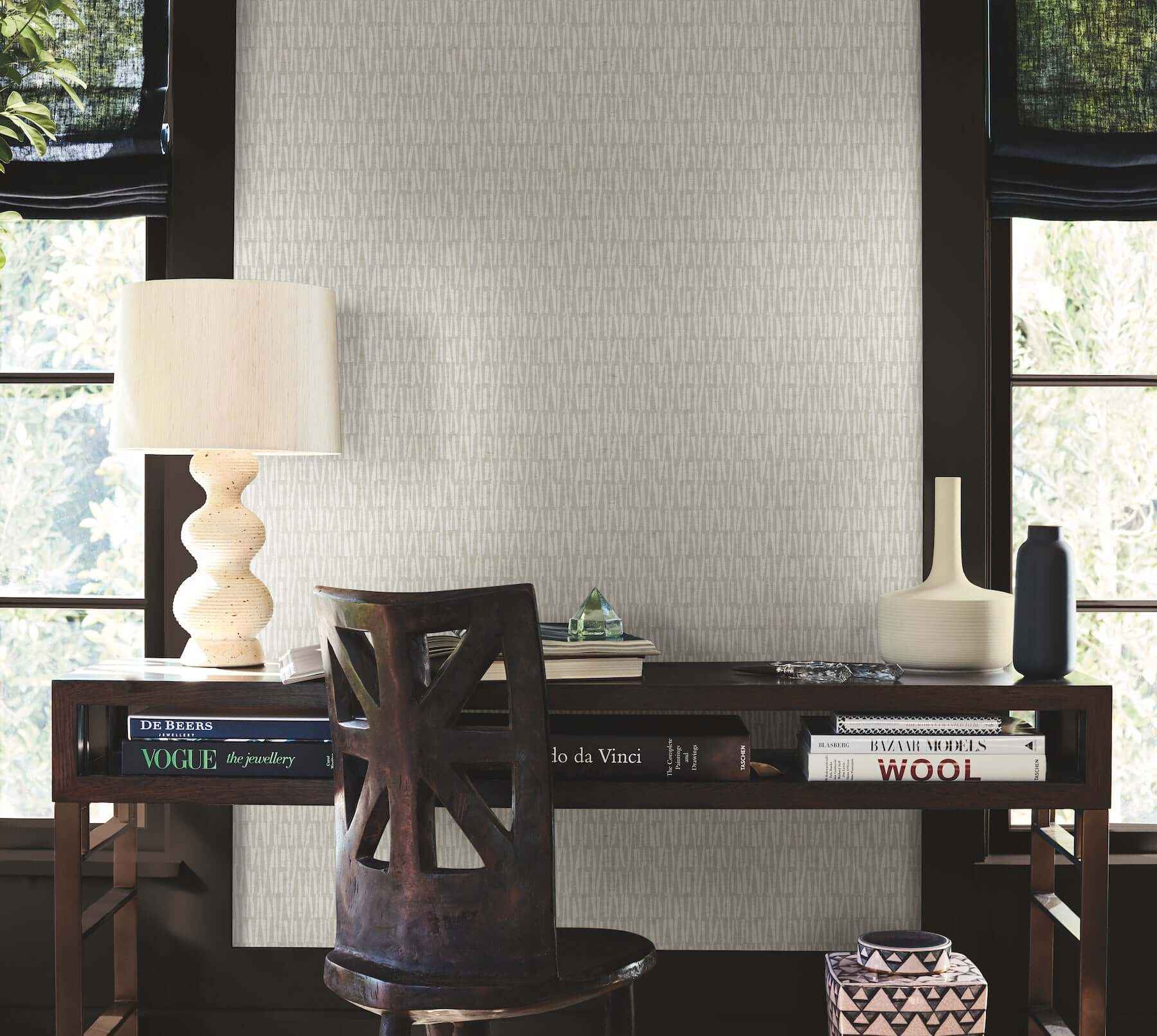 Thatched Grey Wallpaper - York Wallcoverings - AB3043 - York Wallcoverings Wallpaper