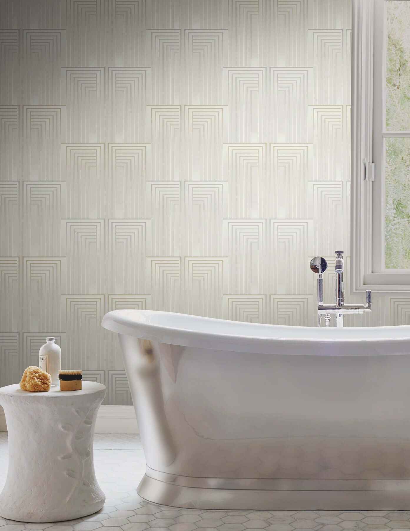 Vanishing Silver & Gold Peel & Stick Wallpaper - York Wallcoverings - PSW1608RL - York Wallcoverings Wallpaper