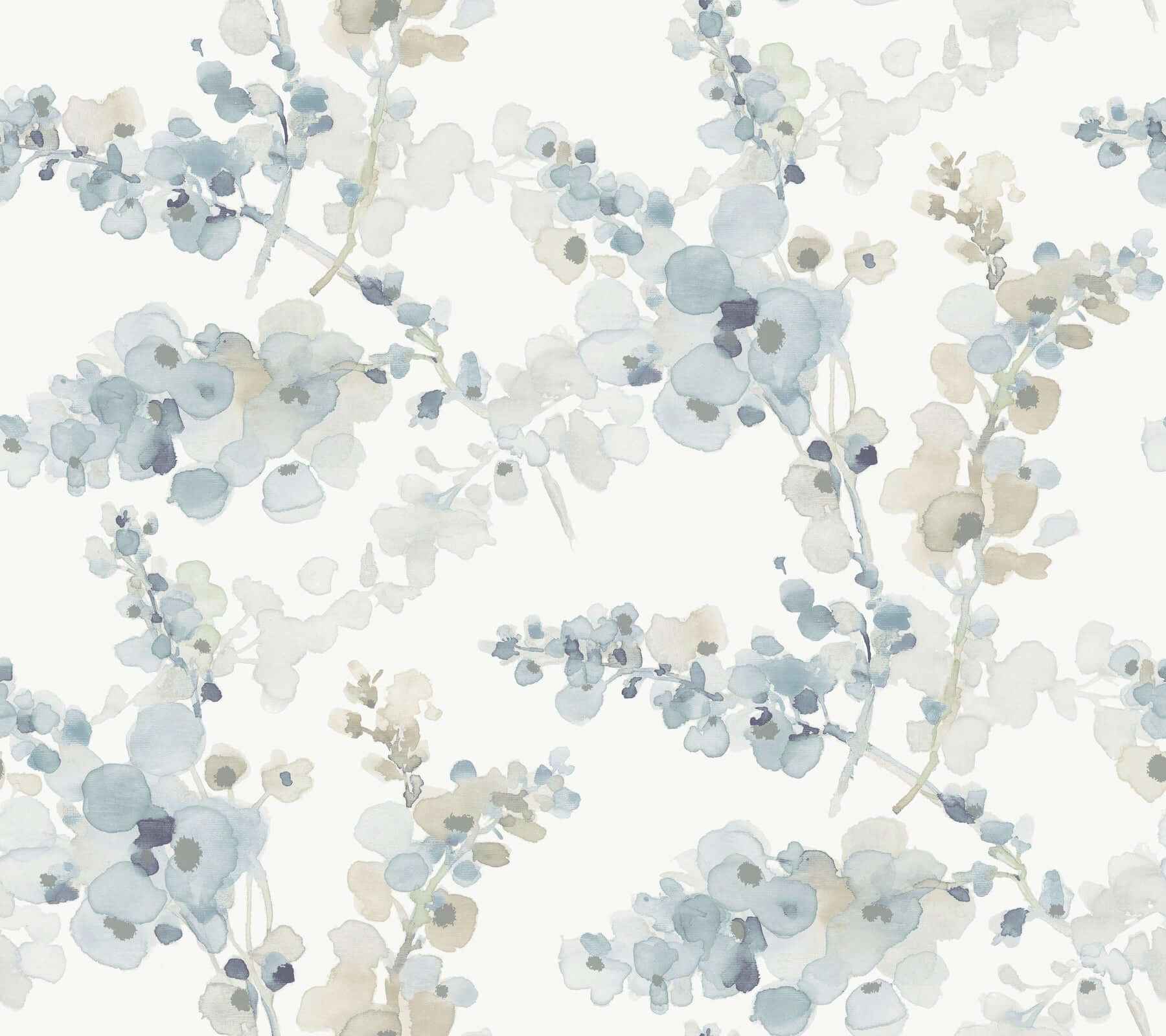 Blossom Fling Blue Peel & Stick Wallpaper - York Wallcoverings - PSW1602RL