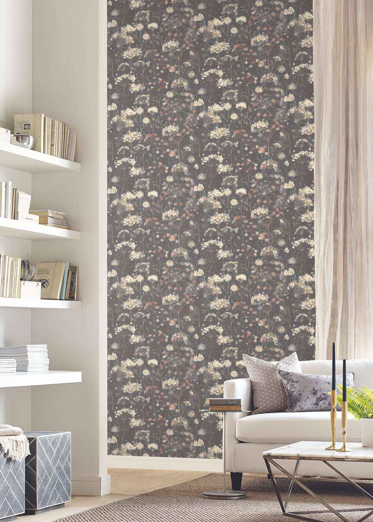 Botanical Fantasy Red & Blue Peel & Stick Wallpaper - York Wallcoverings - PSW1604RL - York Wallcoverings Wallpaper