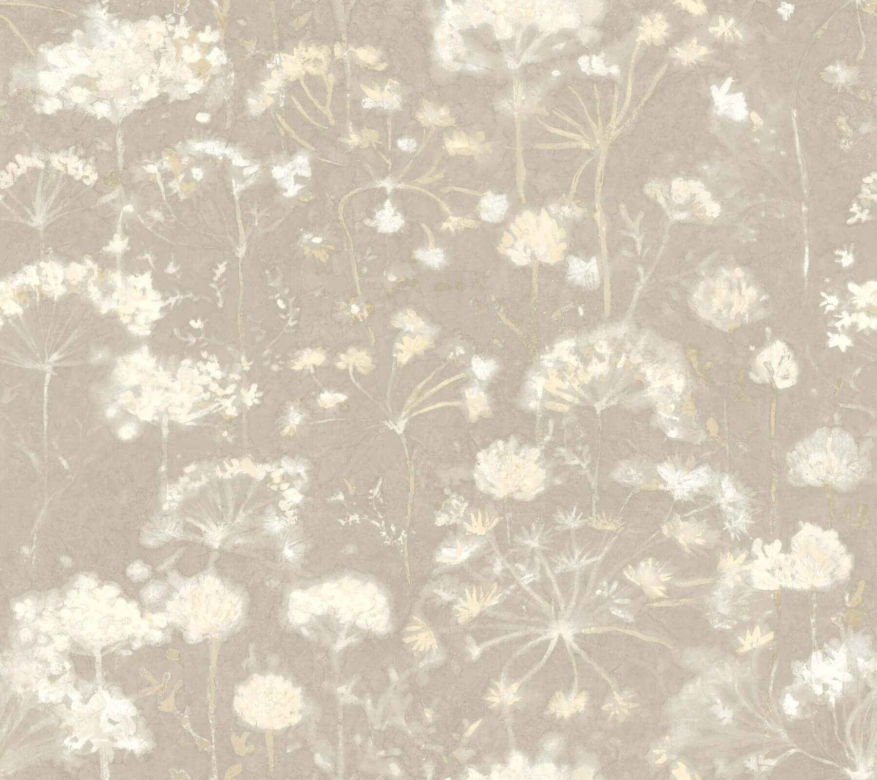 Botanical Fantasy Soft Taupe Peel & Stick Wallpaper - York Wallcoverings - PSW1605RL - York Wallcoverings Wallpaper