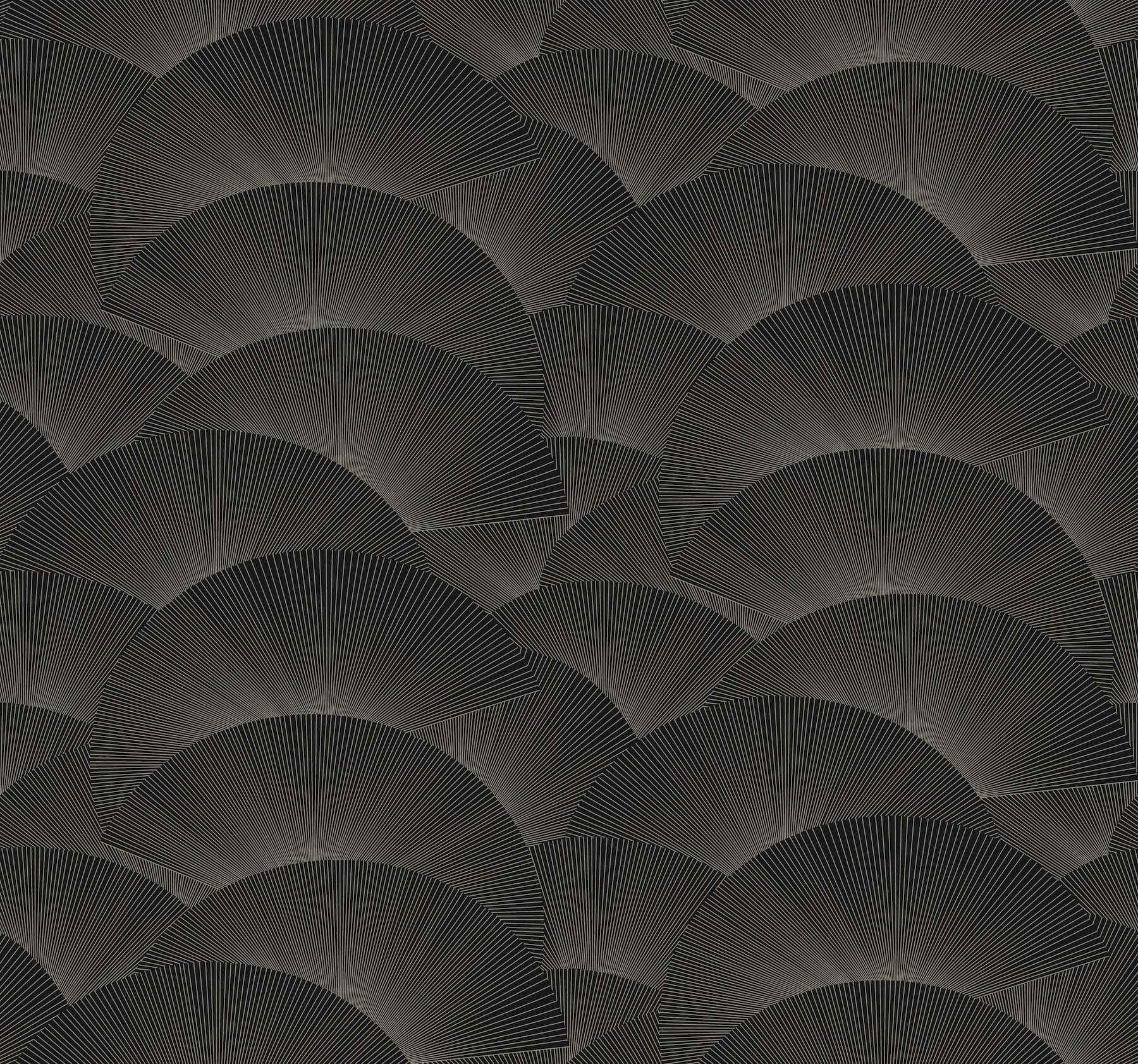 Morning Shell Black & Grey Wallpaper - York Wallcoverings - ZA8022
