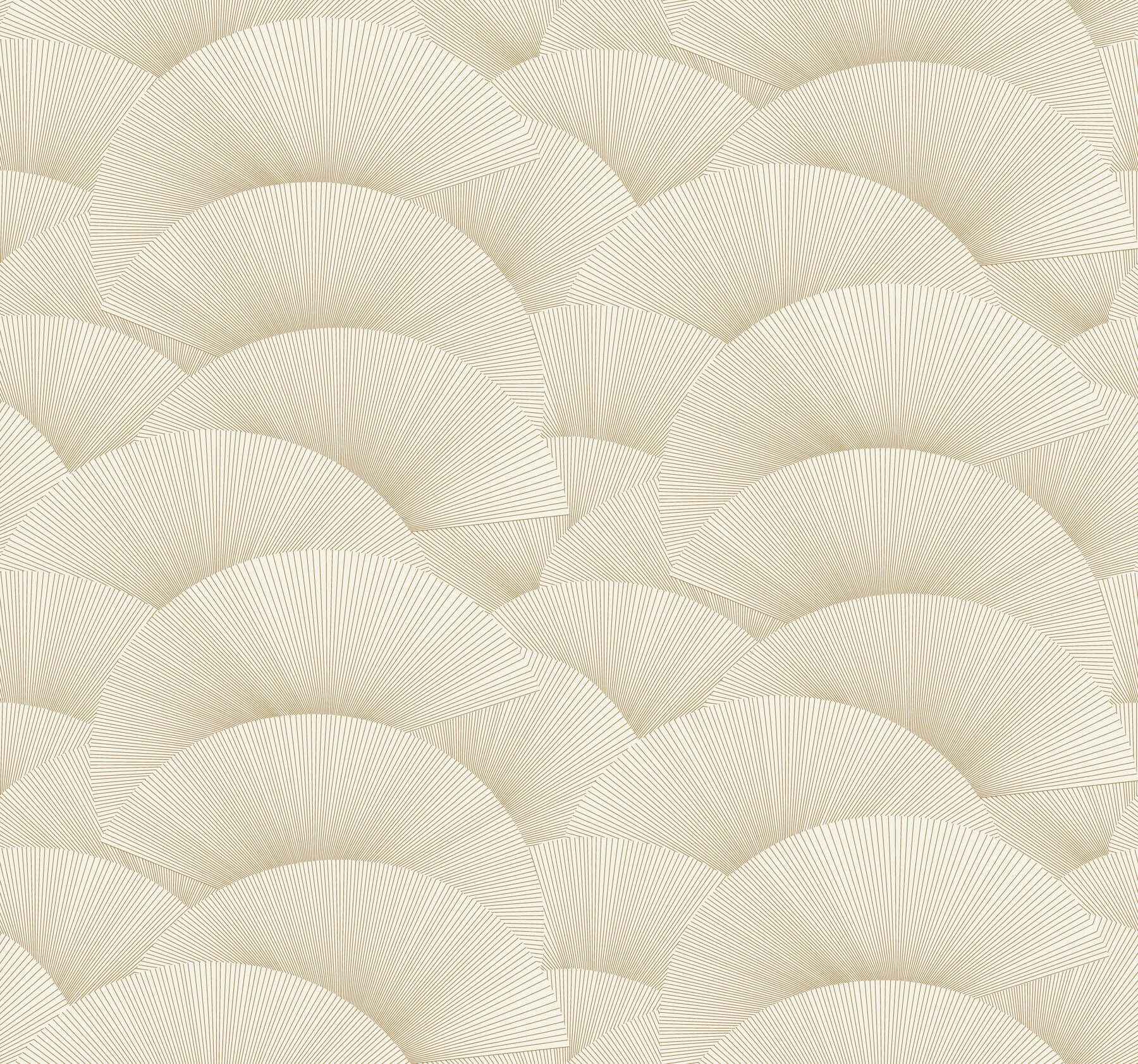 Morning Shell Cream & Gold Wallpaper - York Wallcoverings - ZA8021