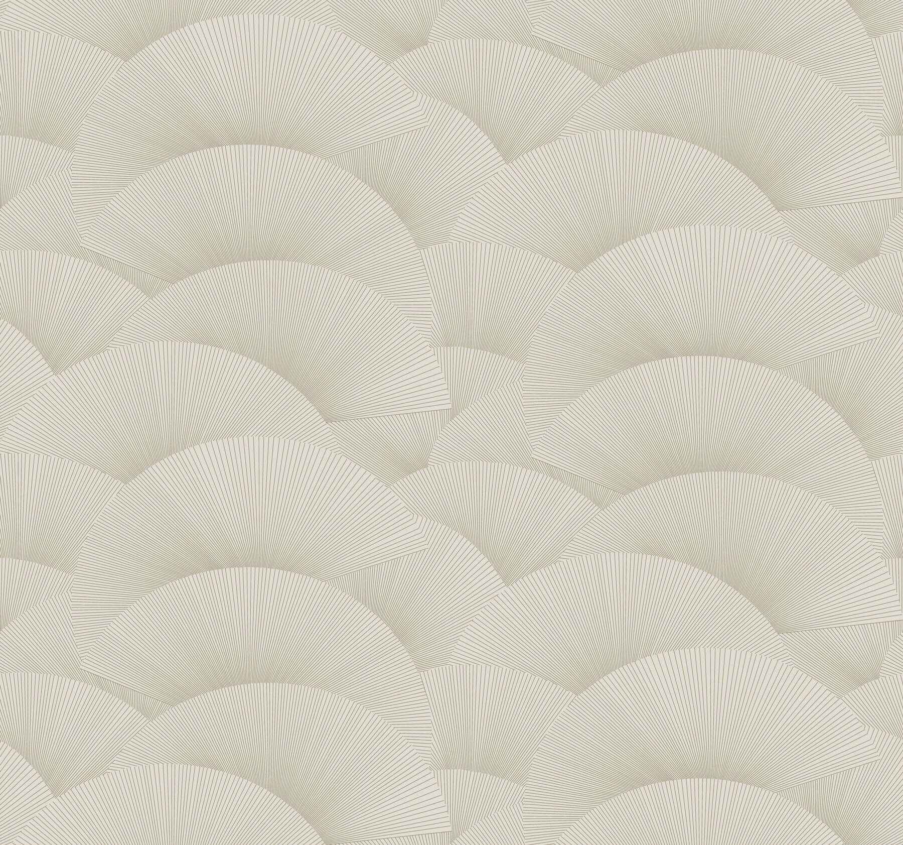 Morning Shell Taupe & Gold Wallpaper - York Wallcoverings - ZA8024