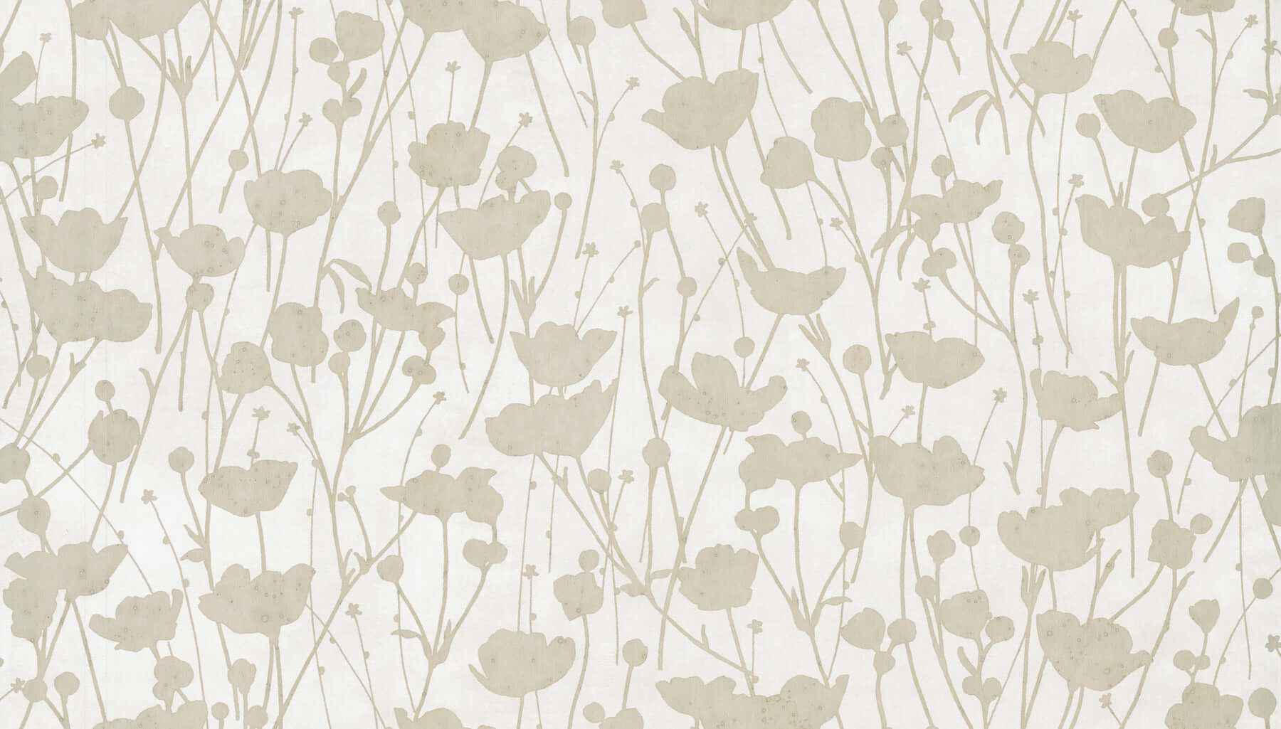 Shimmering Poppies White & Gold Wallpaper - York Wallcoverings - ZA8069