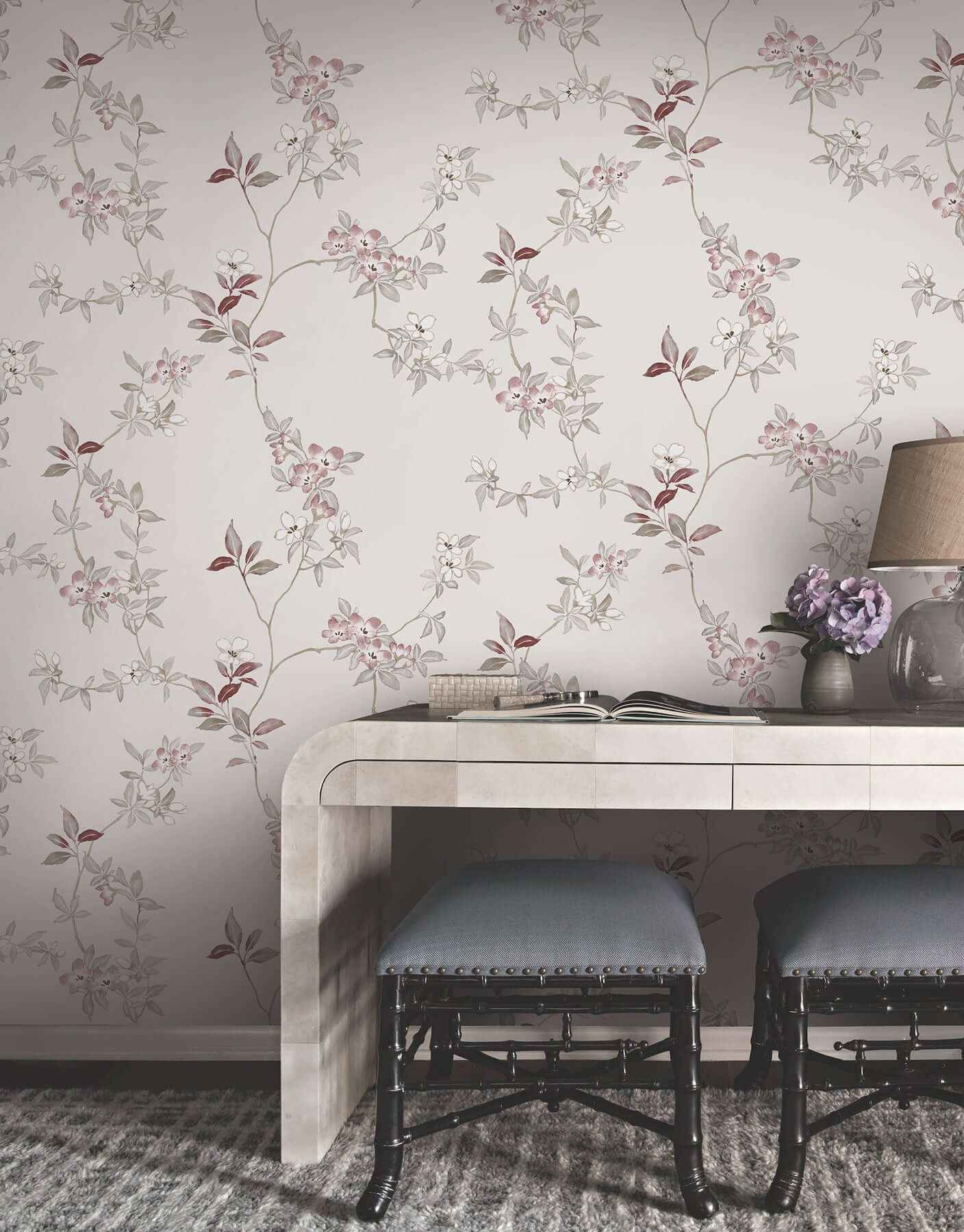 April Blossom Cream Wallpaper - York Wallcoverings - ZA8076 - York Wallcoverings Wallpaper