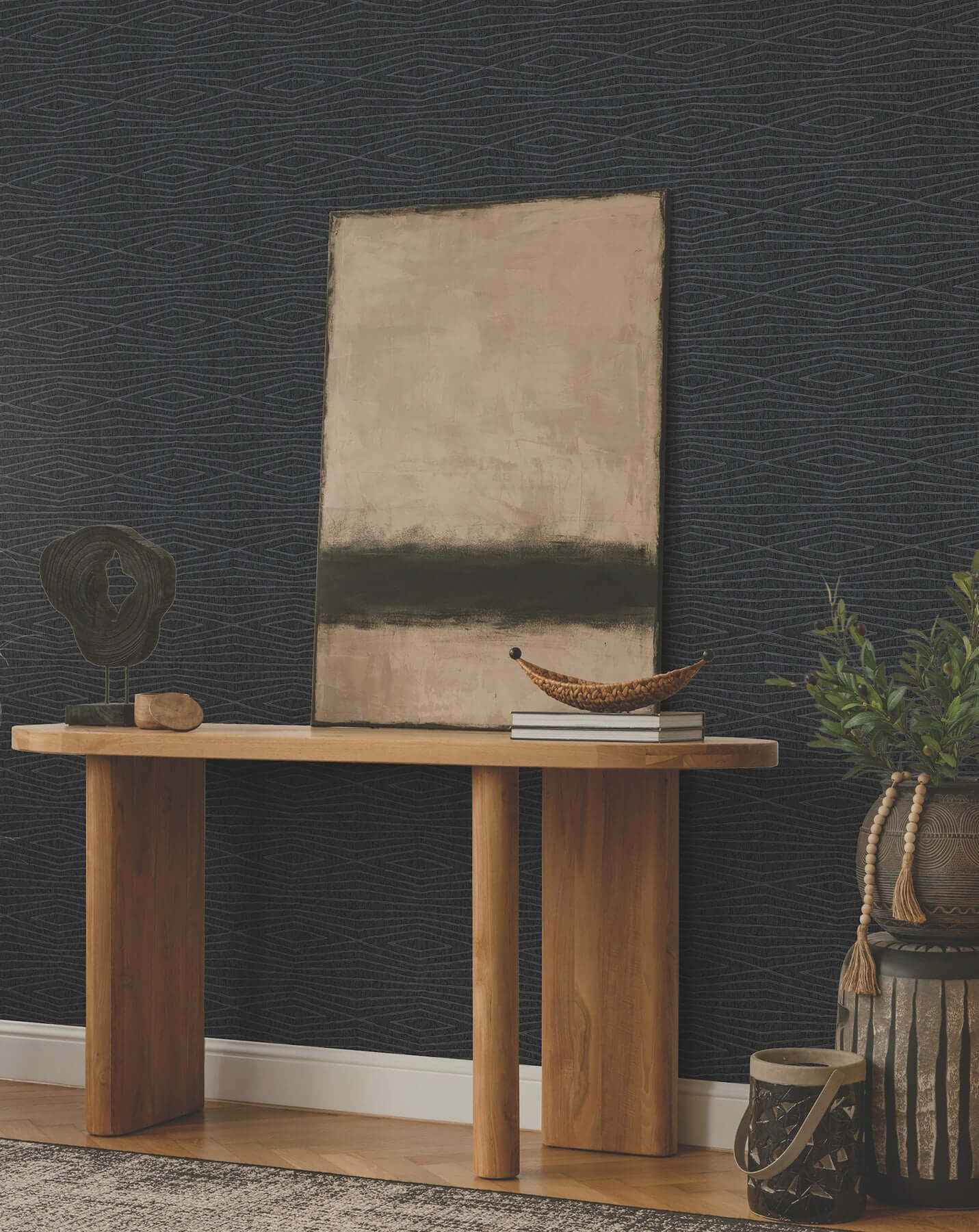 Daystone Black Wallpaper - York Wallcoverings - ZA8013 - York Wallcoverings Wallpaper