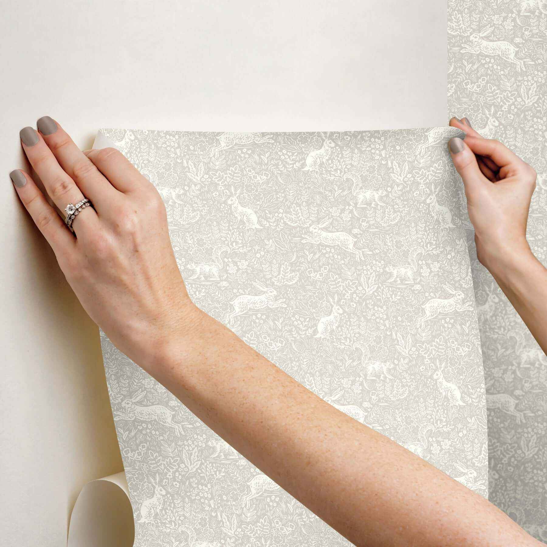 Fable Linen Peel & Stick Wallpaper - York Wallcoverings - PSW1627RL - York Wallcoverings Wallpaper