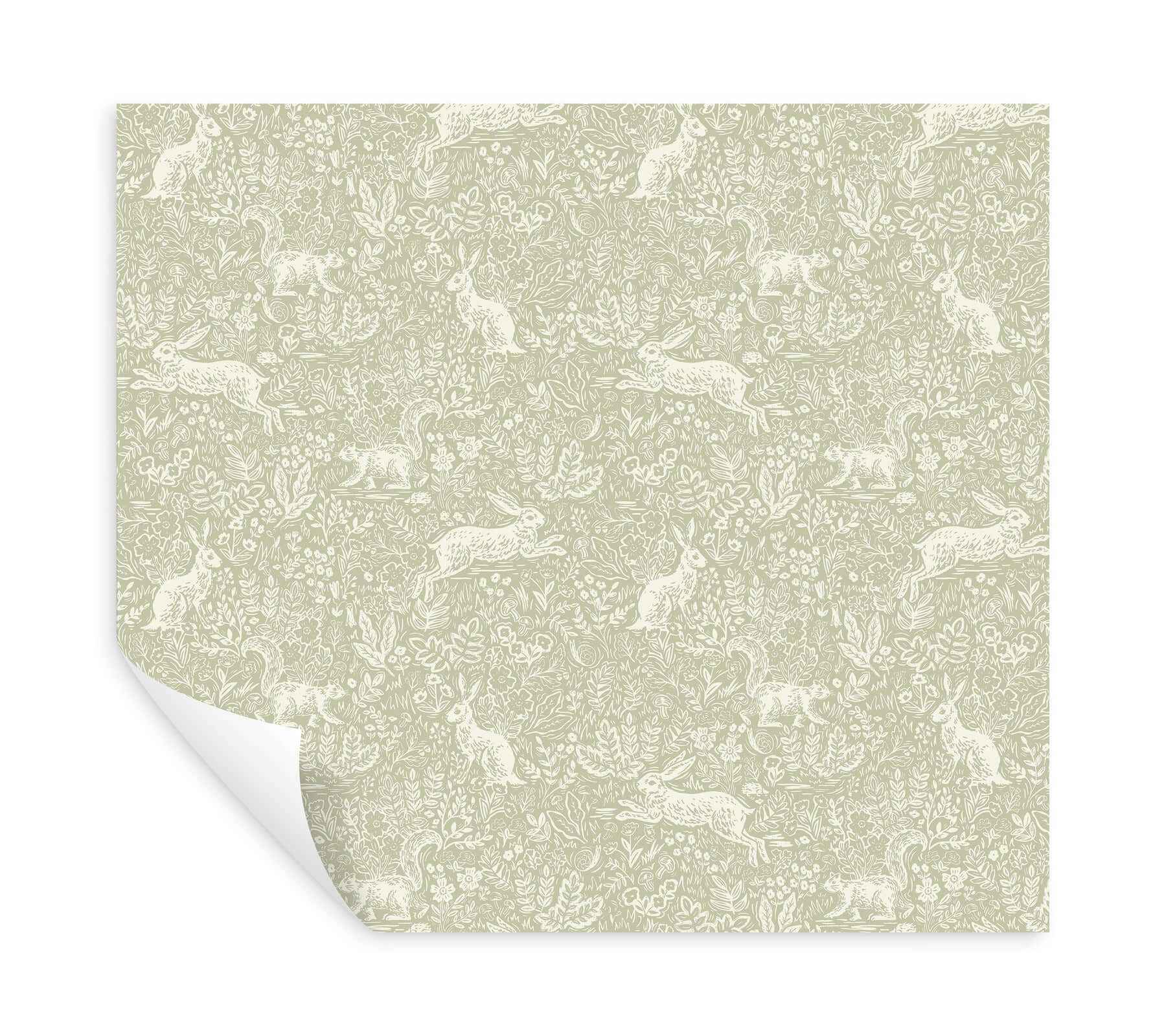 Fable Mint Peel & Stick Wallpaper - York Wallcoverings - PSW1628RL - York Wallcoverings Wallpaper