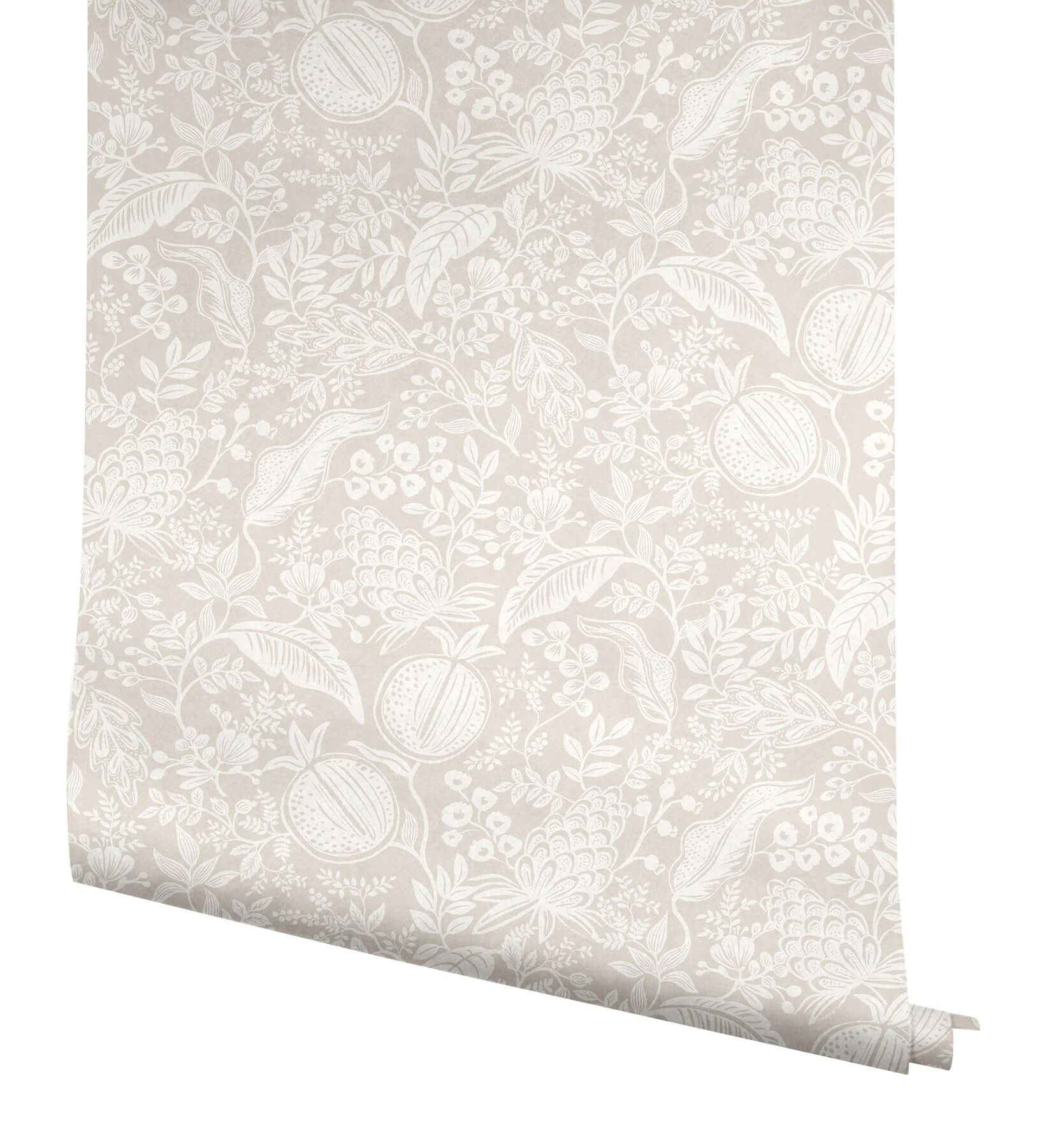 Pomegranate Beige & White Peel & Stick Wallpaper - York Wallcoverings - PSW1629RL