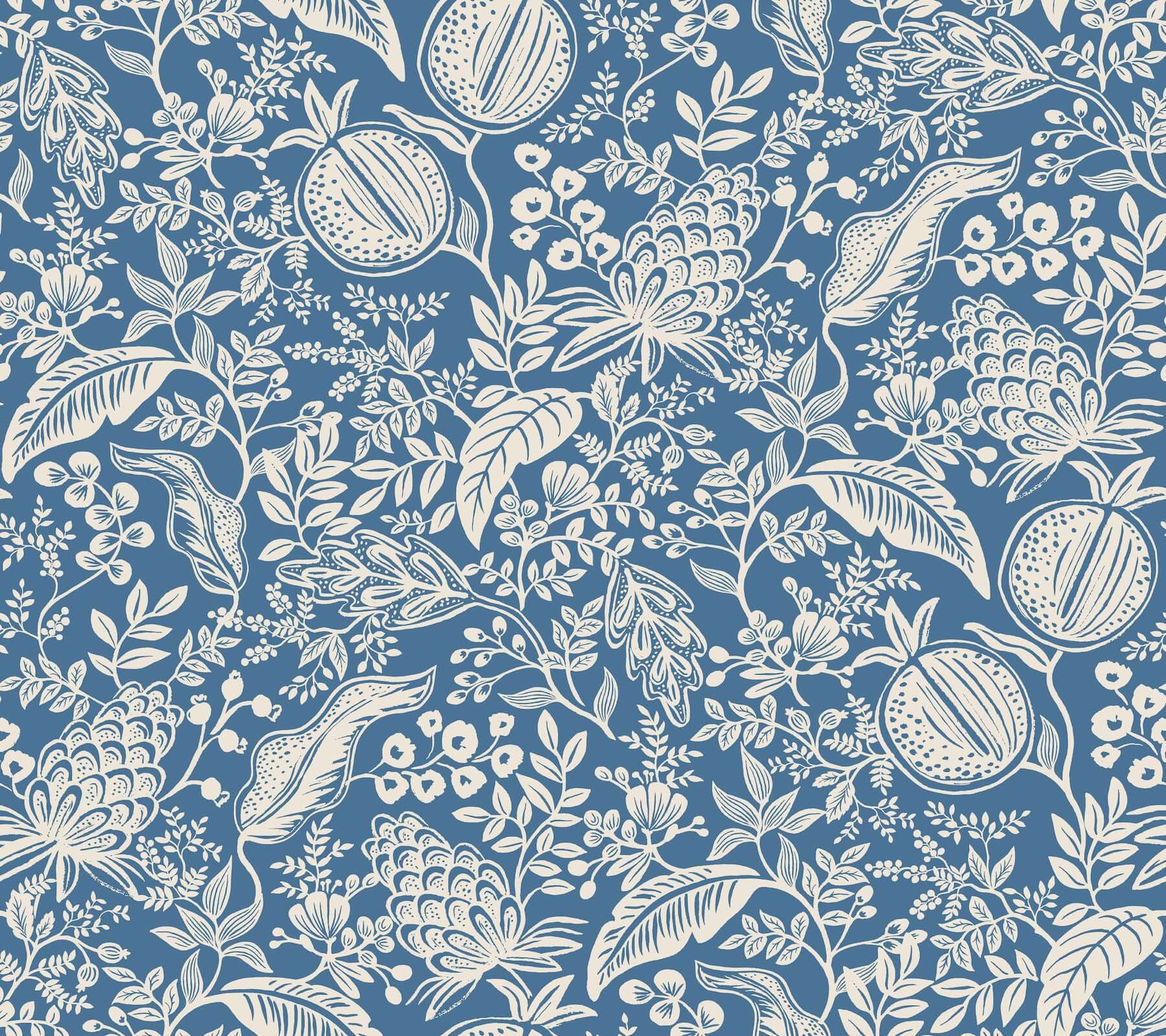pomegranate-blue-ivory-peel-stick-wallpaper-york-wallcoverings-psw1631rl - York Wallcoverings Wallpaper